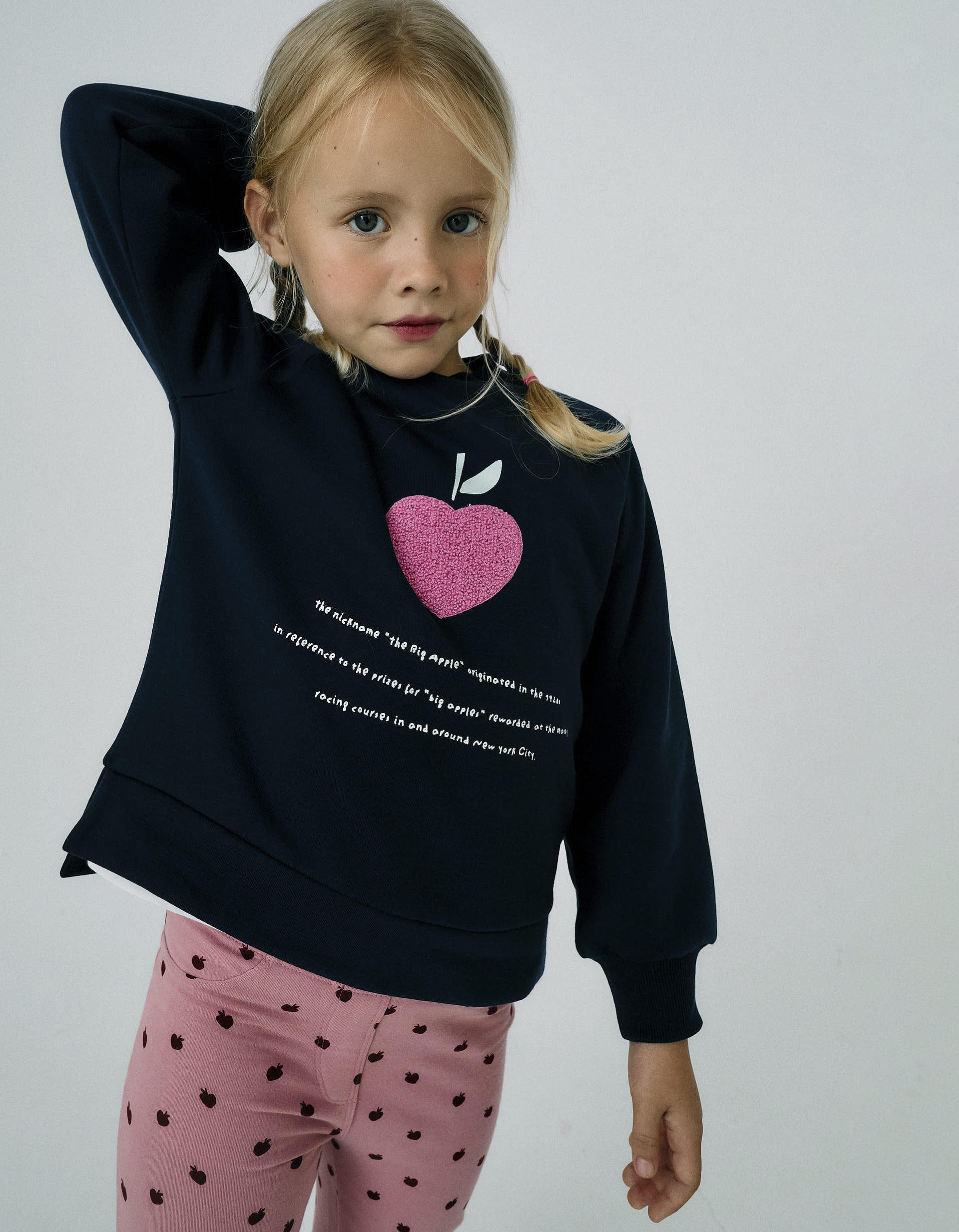 Fleece sweatshirt for girls 'Big Apple', Dark Blue