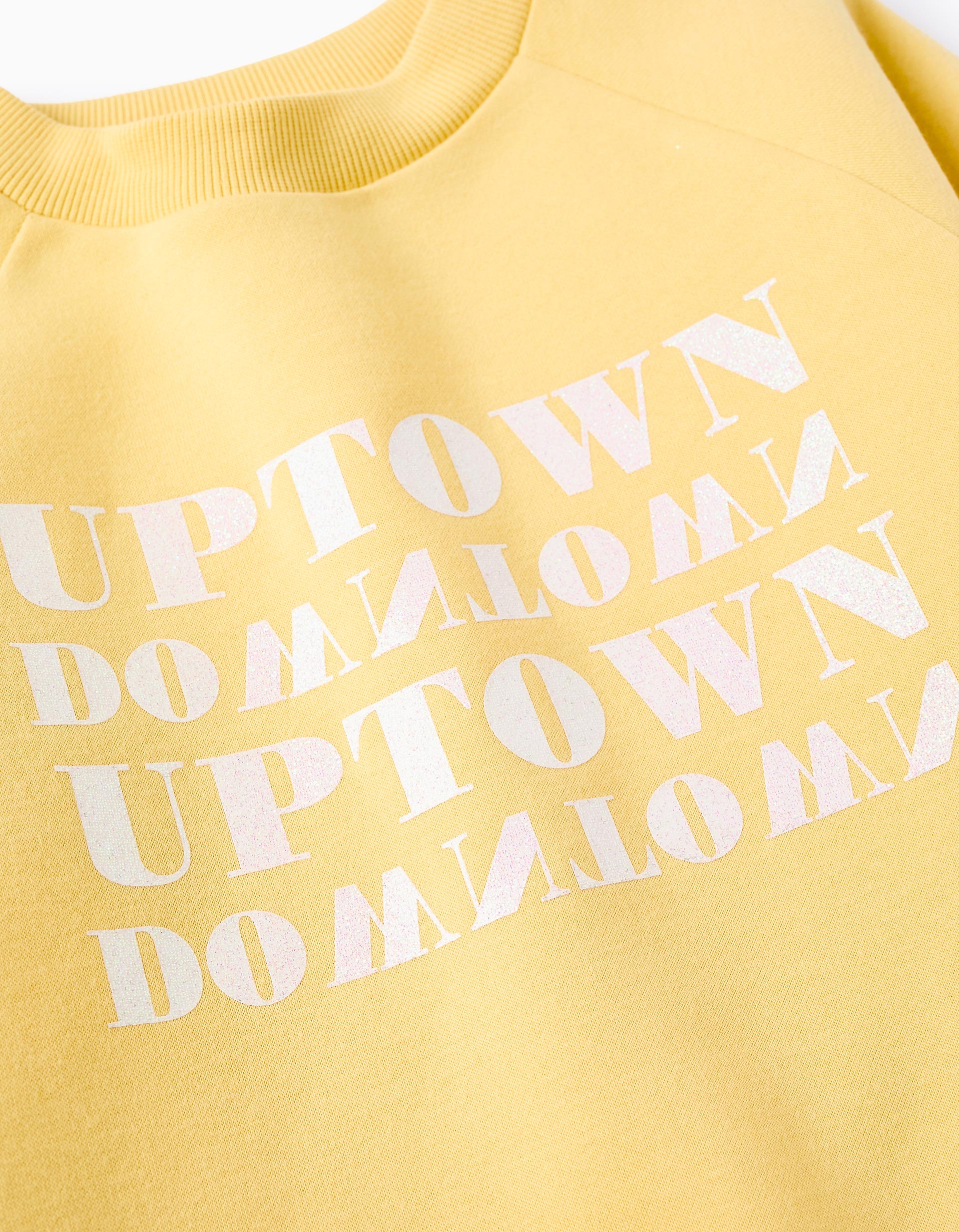 Sweat Cardada para Menina 'NYC', Amarelo