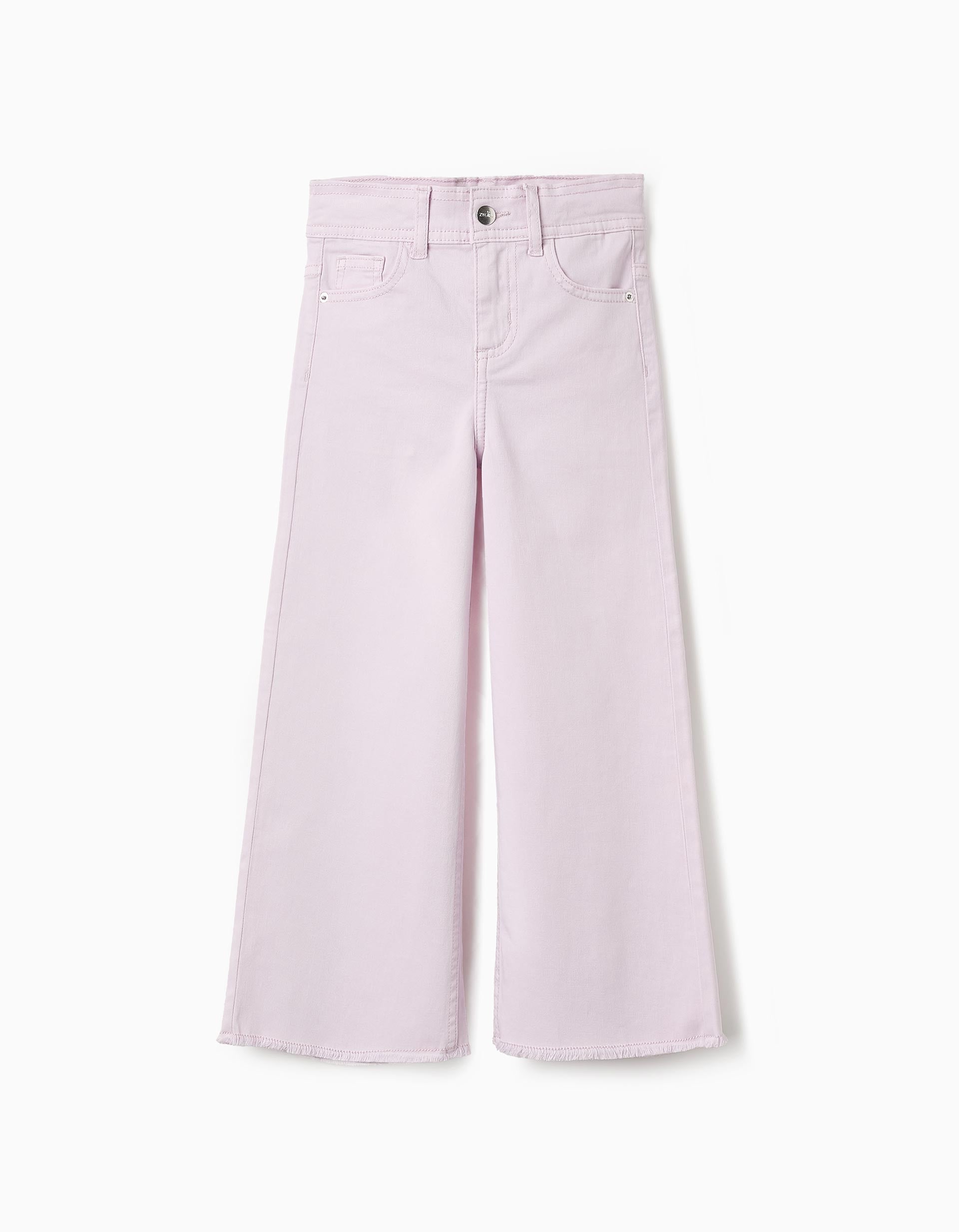 Pantalon en Sergé pour Fille 'Wide Leg', Lilas