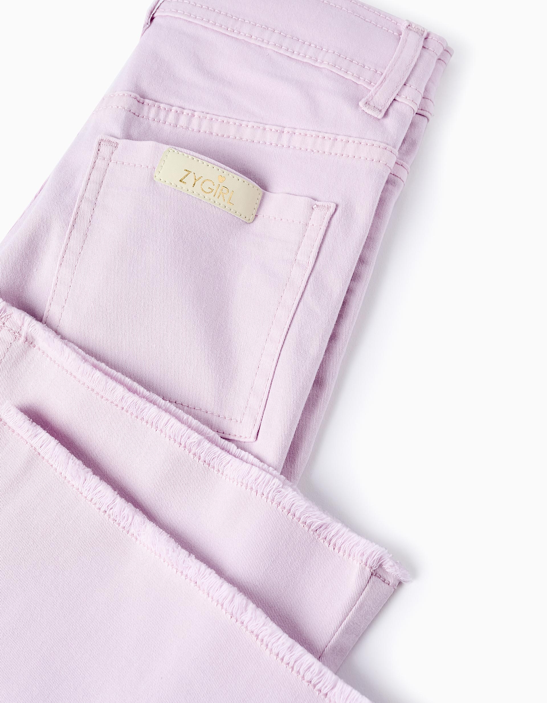 Pantalon en Sergé pour Fille 'Wide Leg', Lilas