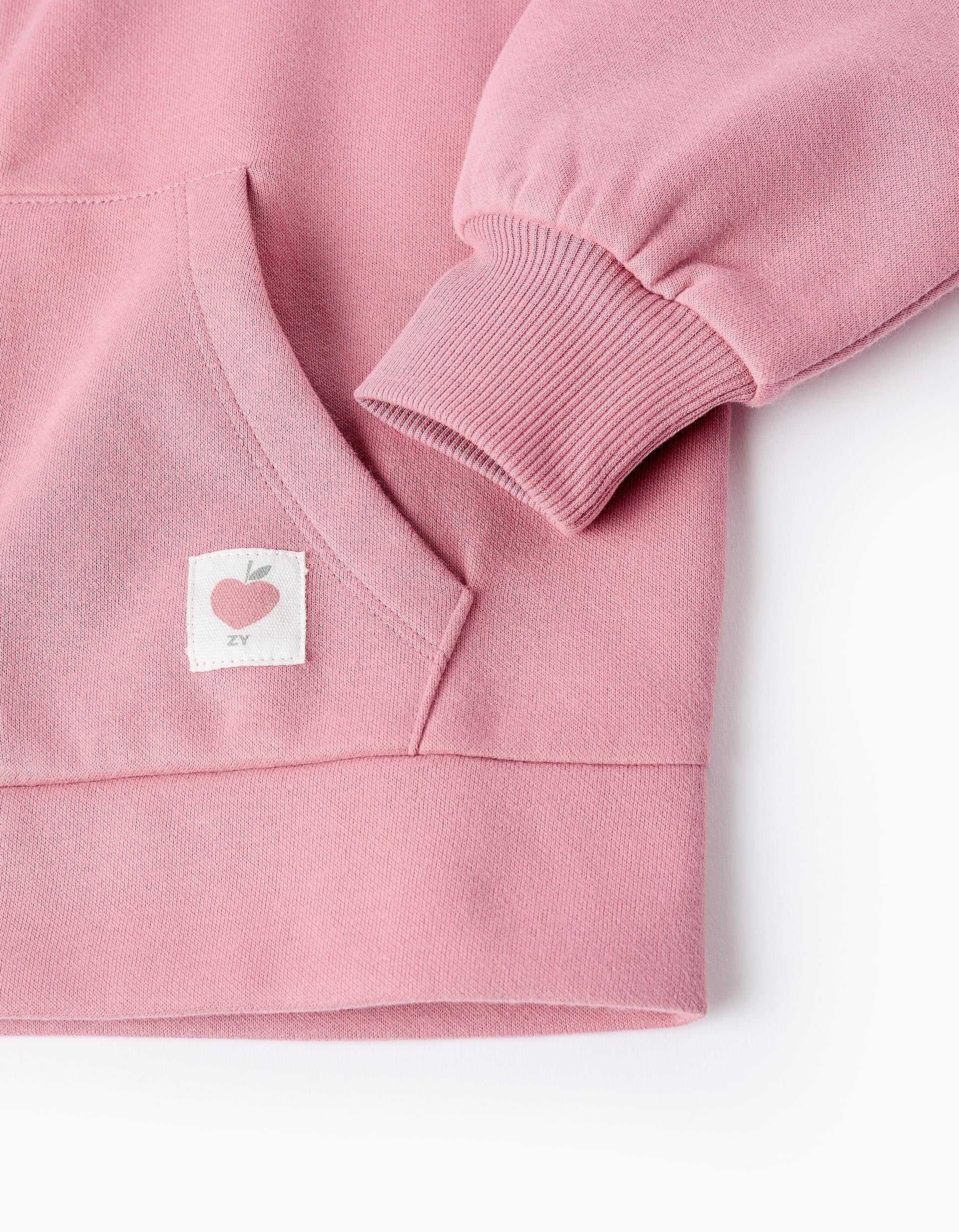 Chaqueta Perchado con Capucha para Niña 'Big Apple', Rosa