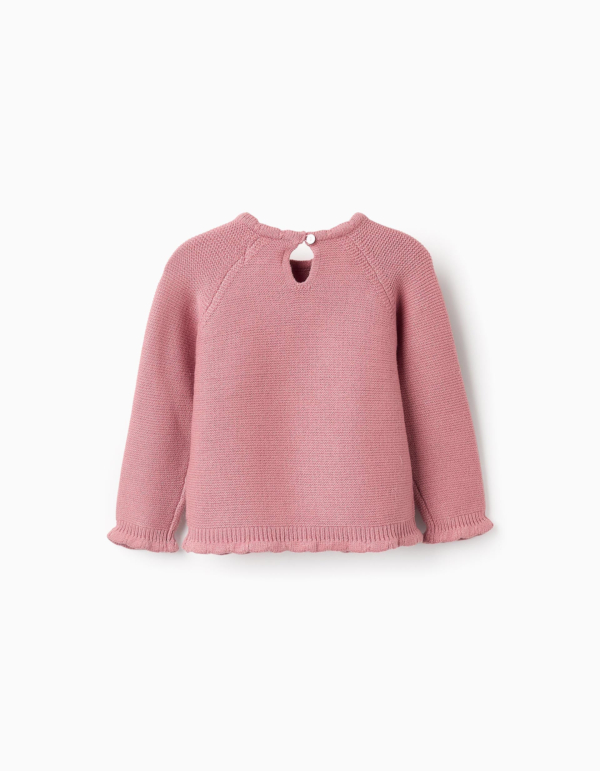 Camisola de Malha para Bebé Menina 'Flor', Rosa