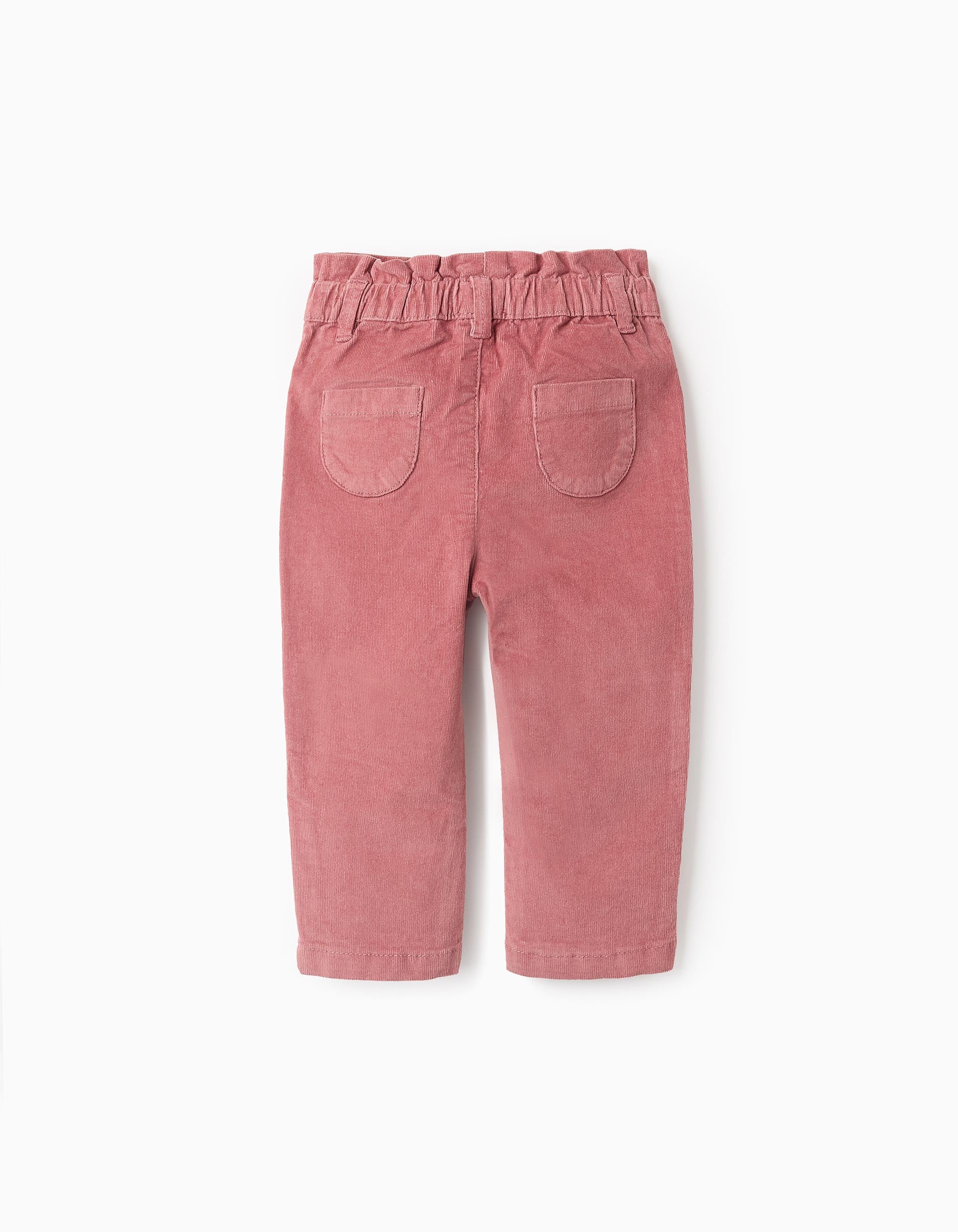 Corduroy Trousers for Baby Girls 'Paperbag', Pink