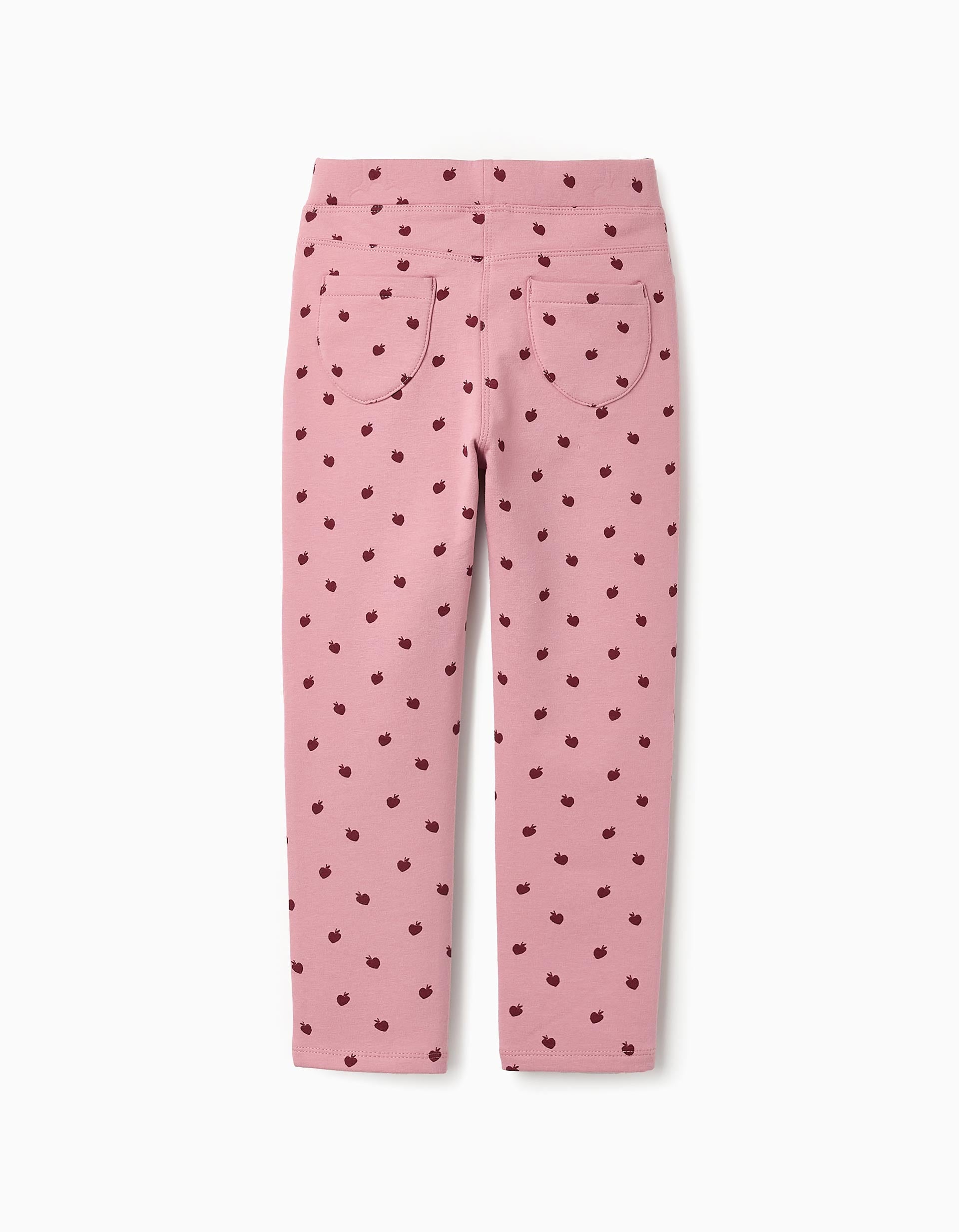 Jeggings Cardadas com Padrão para Menina, Rosa