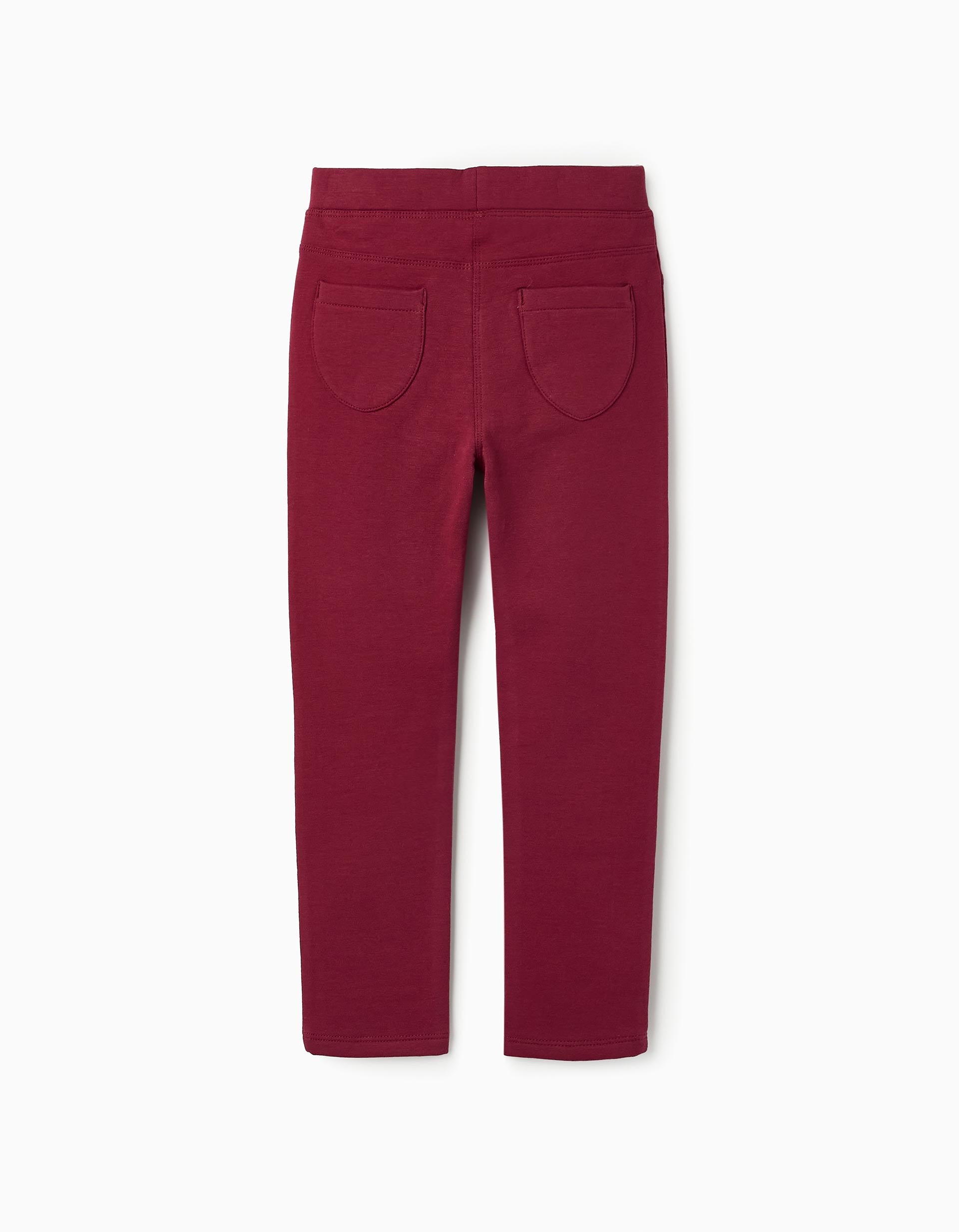 Jeggings Cardadas para Menina, Vermelho