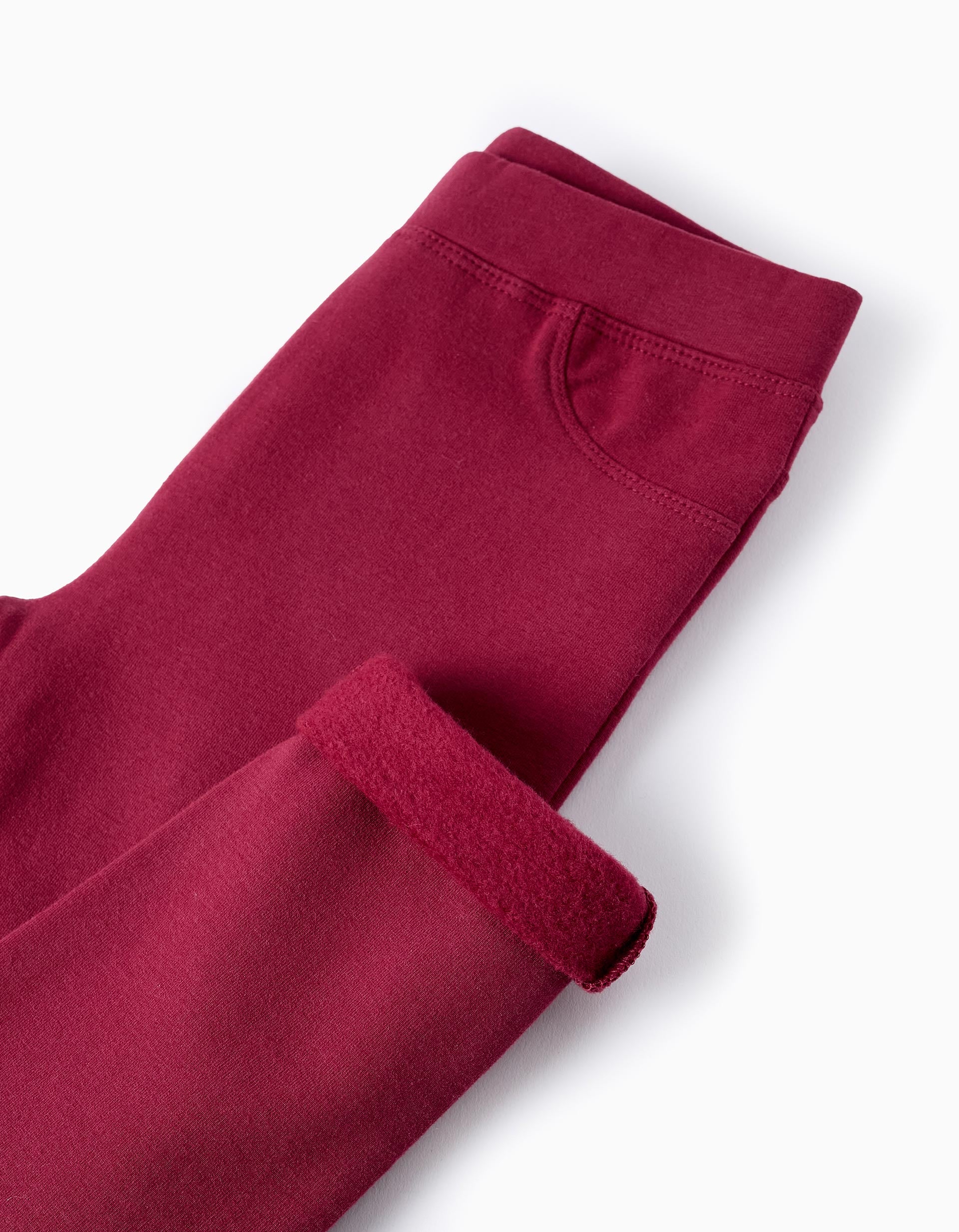 Jeggings Cardadas para Menina, Vermelho