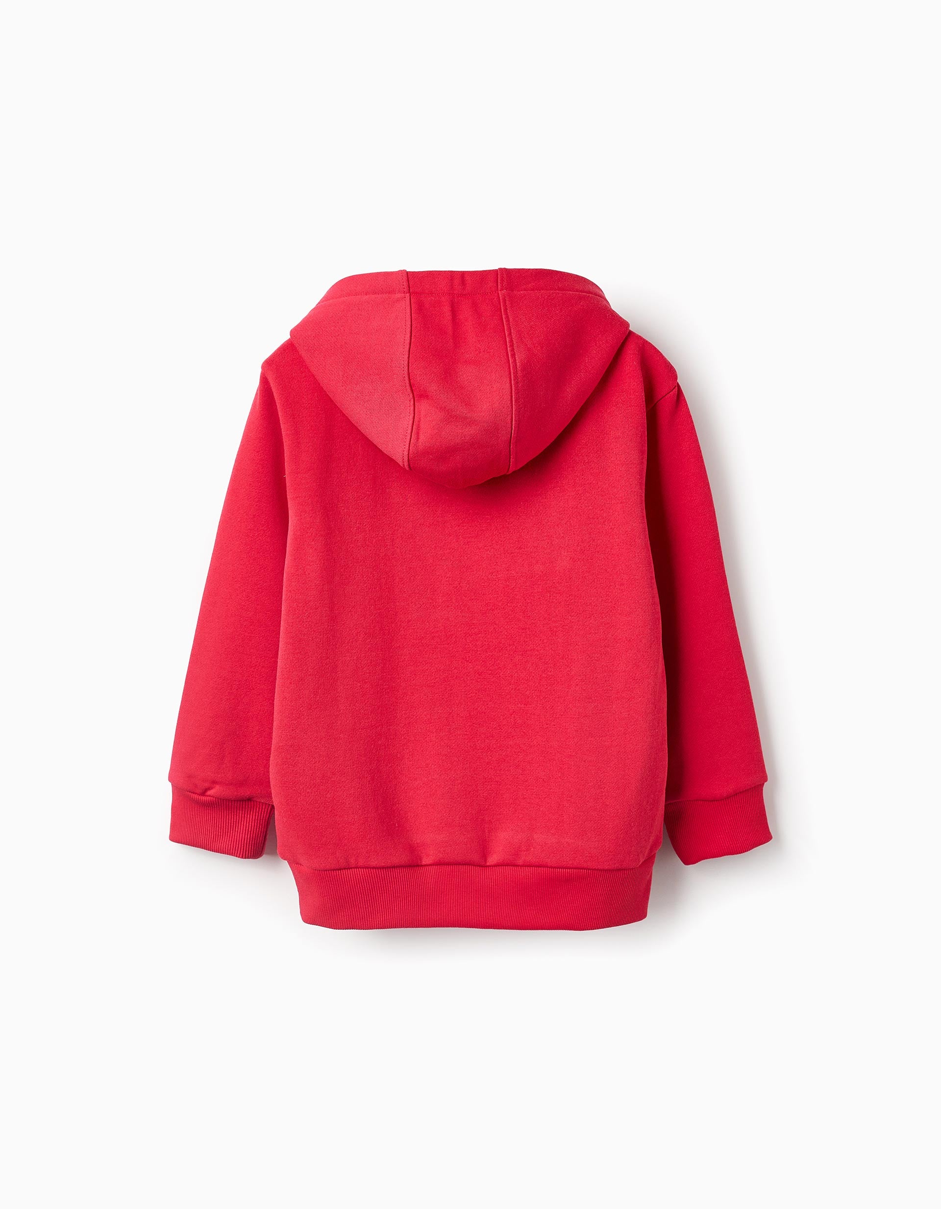 Sweat Cardada Com Capuz para Menino 'ZY Paris', Vermelho