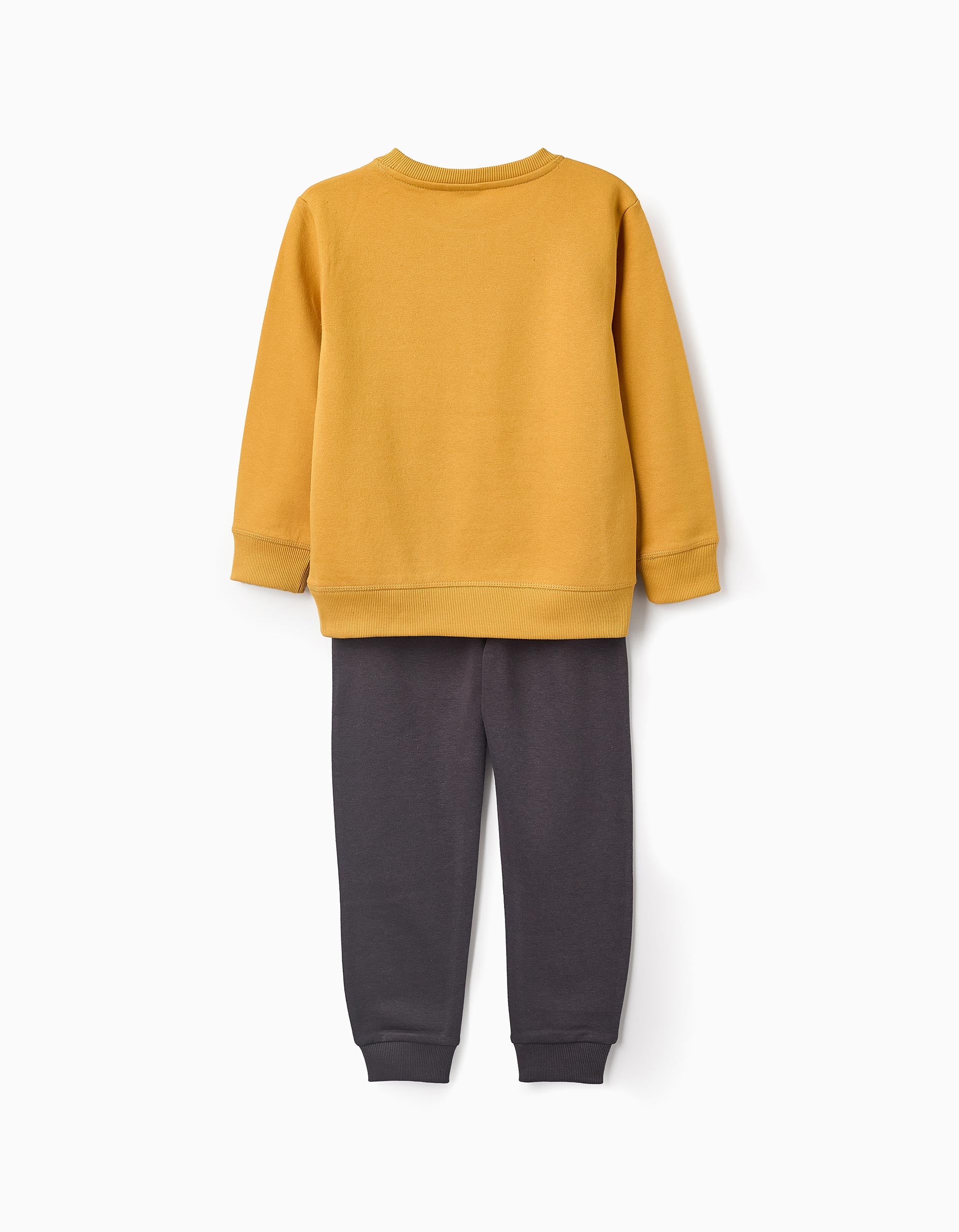 Sudadera + Pantalón Perchado para Niño 'Michigan', Amarillo/Gris Oscuro