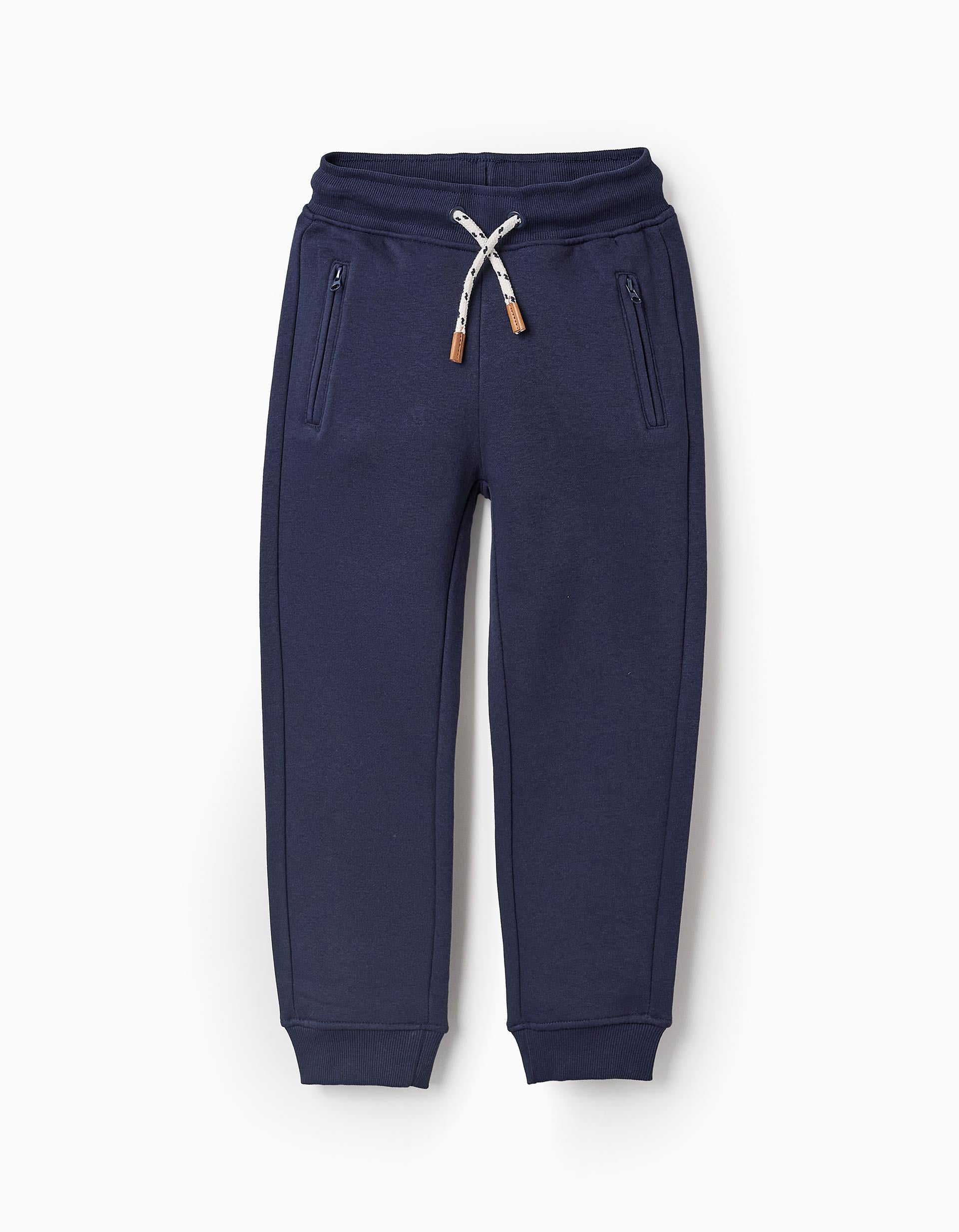 Fleece Joggers with Drawstring for Boys, Dark Blue