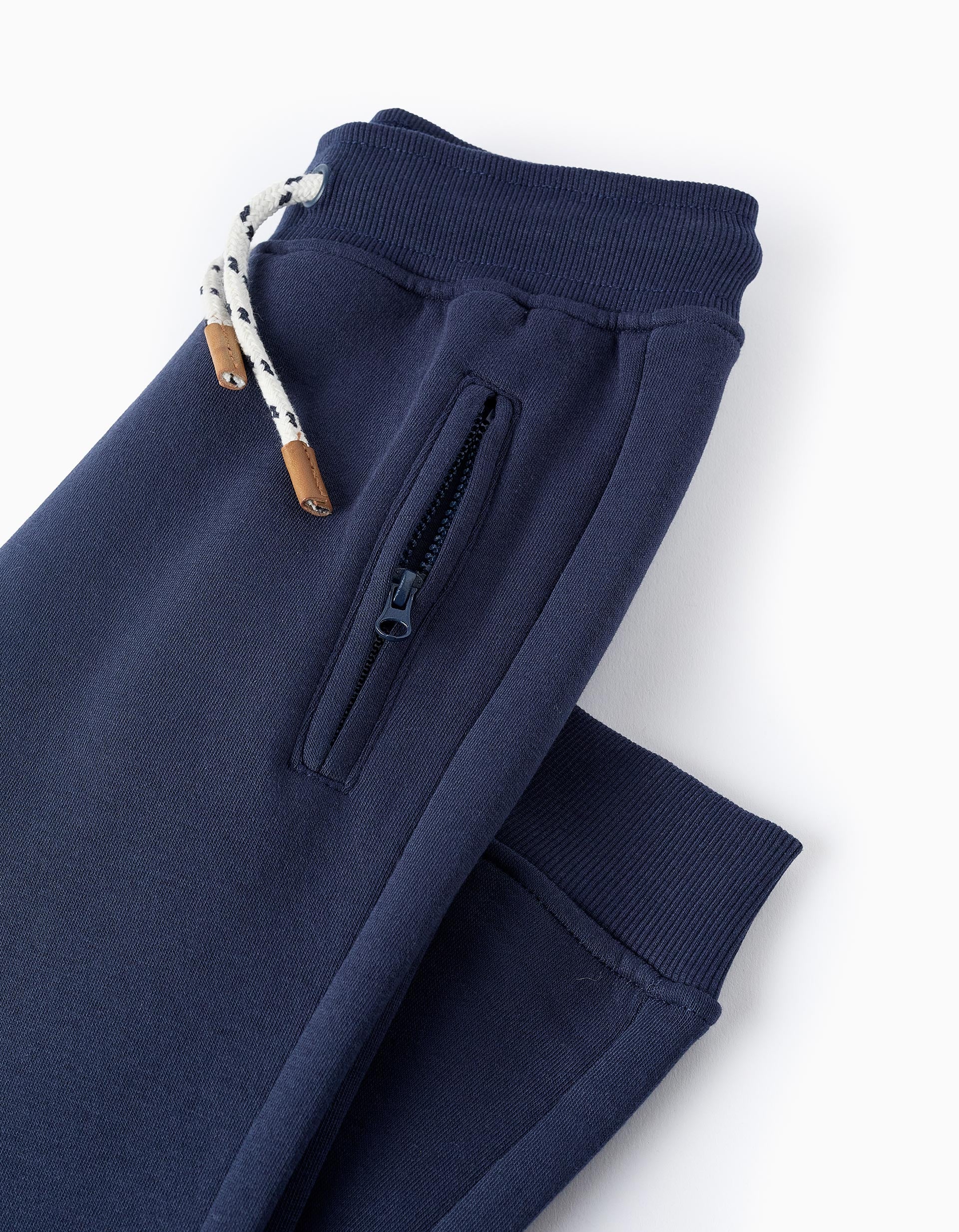 Fleece Joggers with Drawstring for Boys, Dark Blue