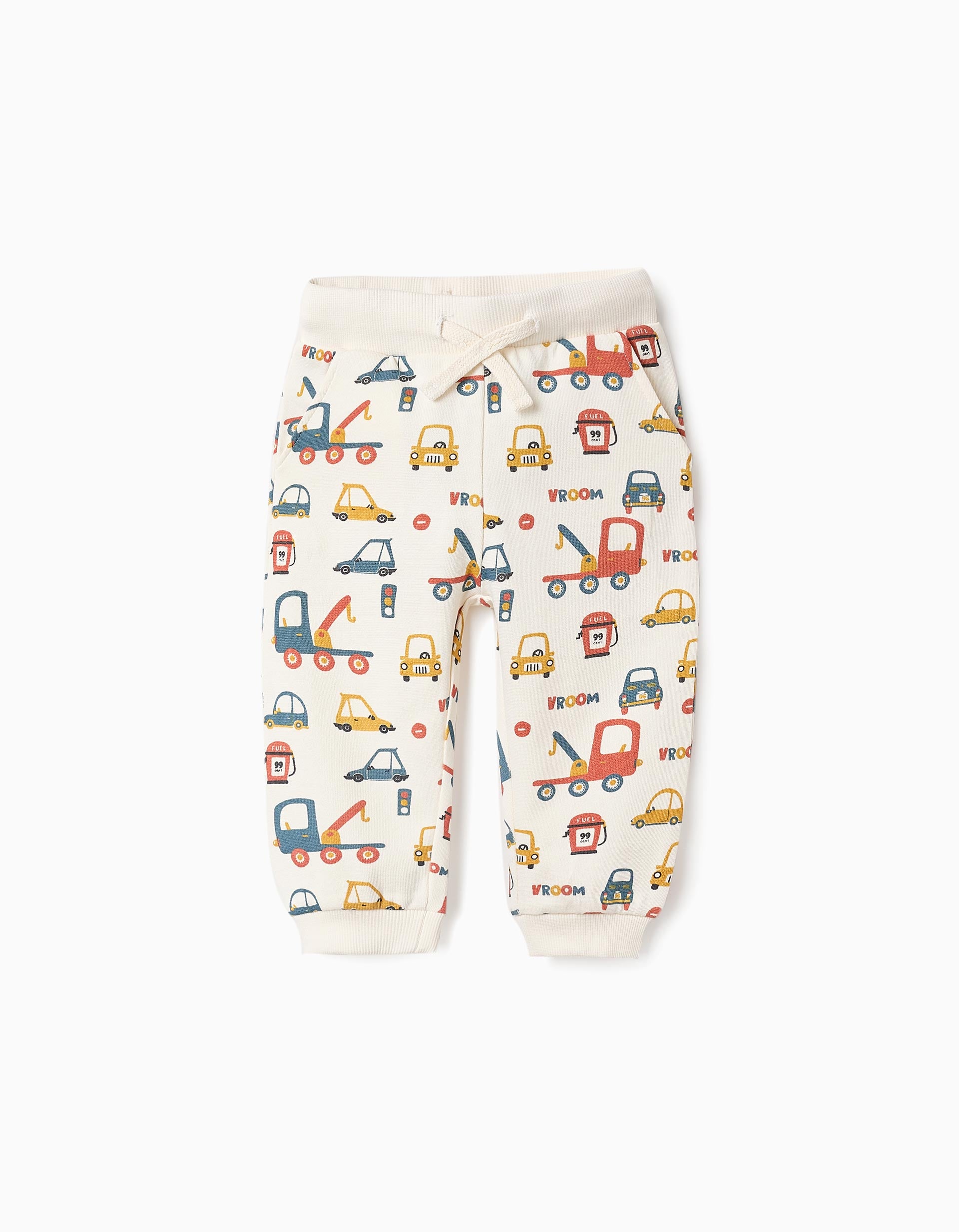 Pantalón Jogger de Algodón para Bebé Niño 'Cars', Beige