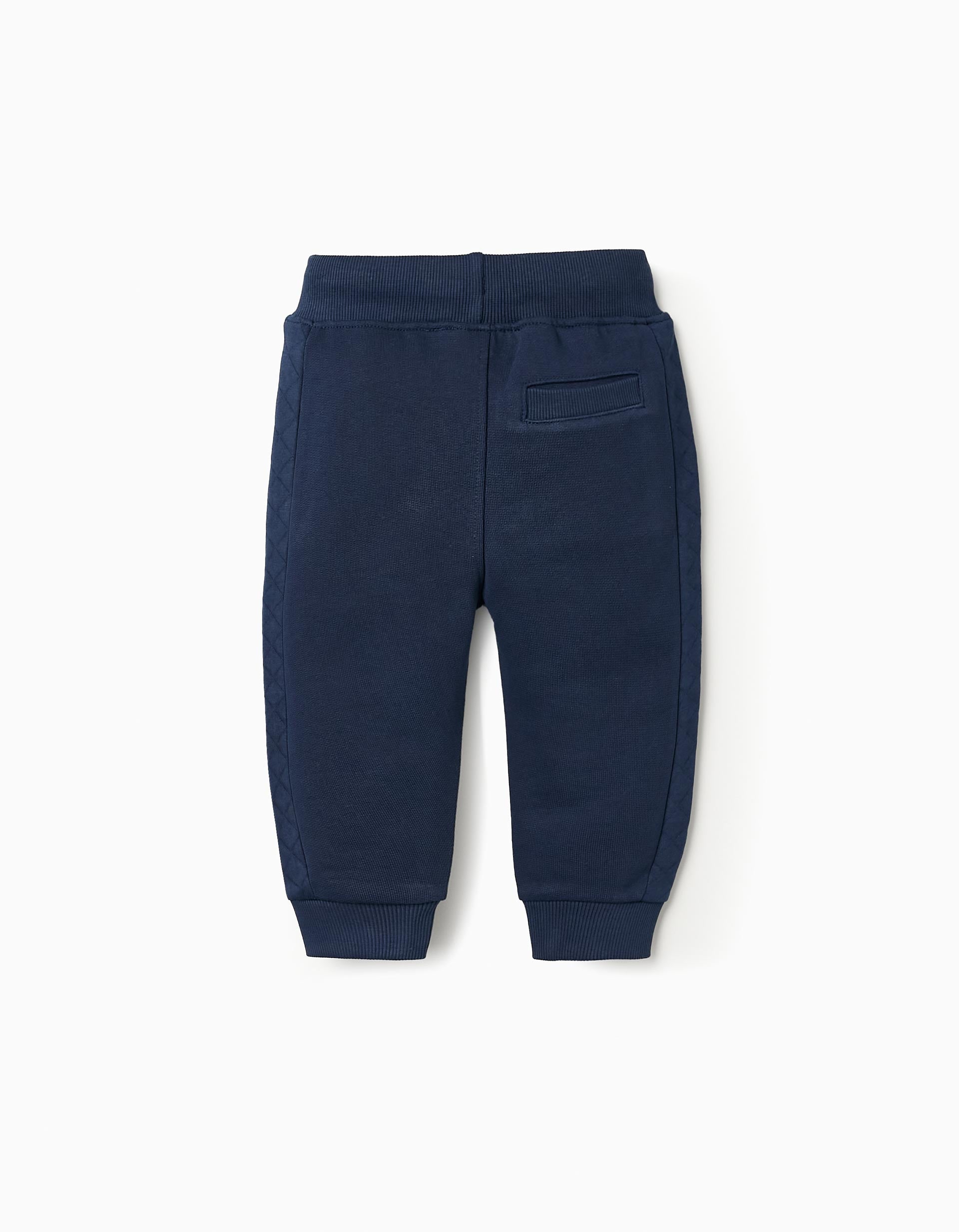 Pantalon de Sport en Coton pour Bébé Garçon, Bleu Foncé