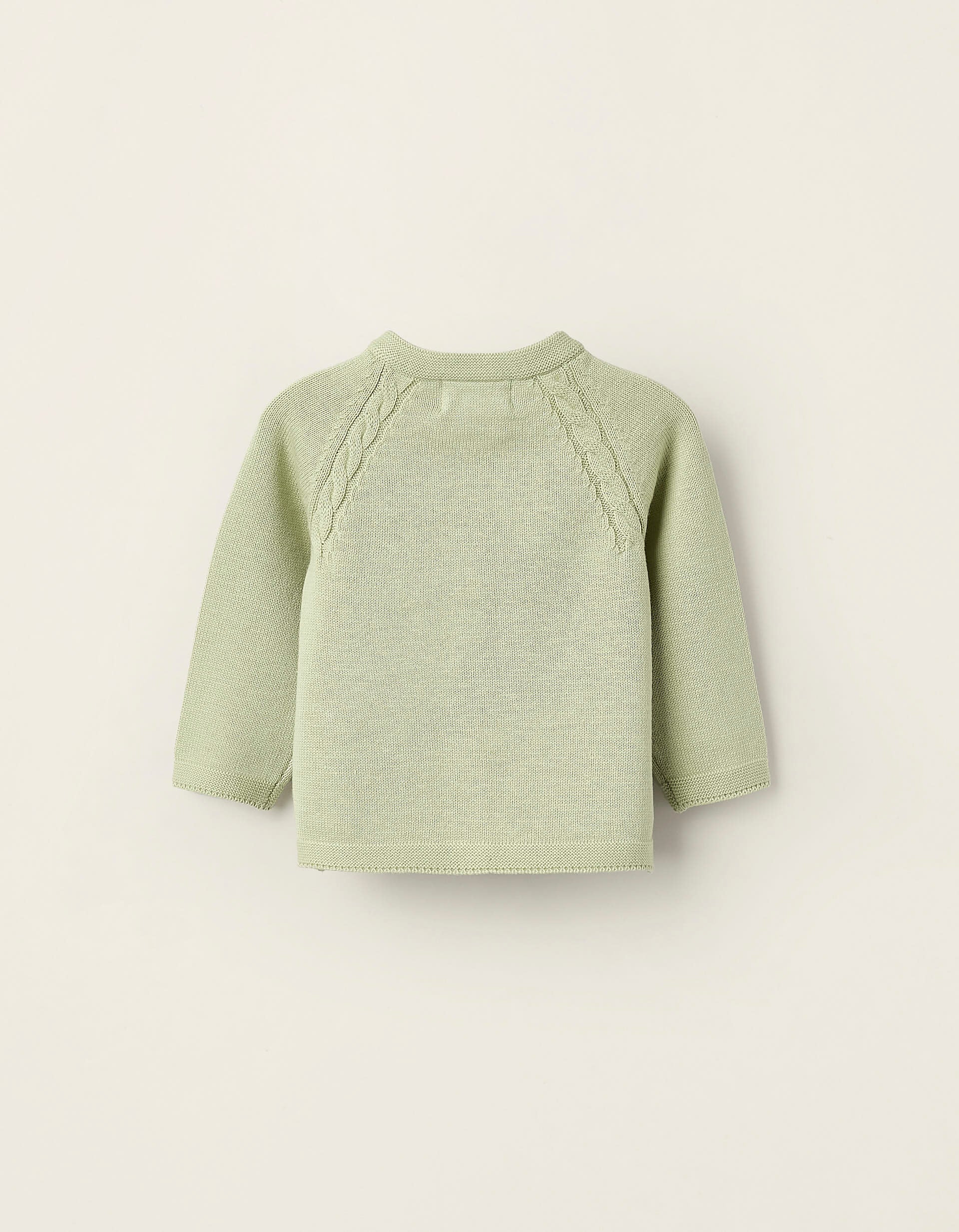 Cotton Cardigan for Newborn Girls, Green