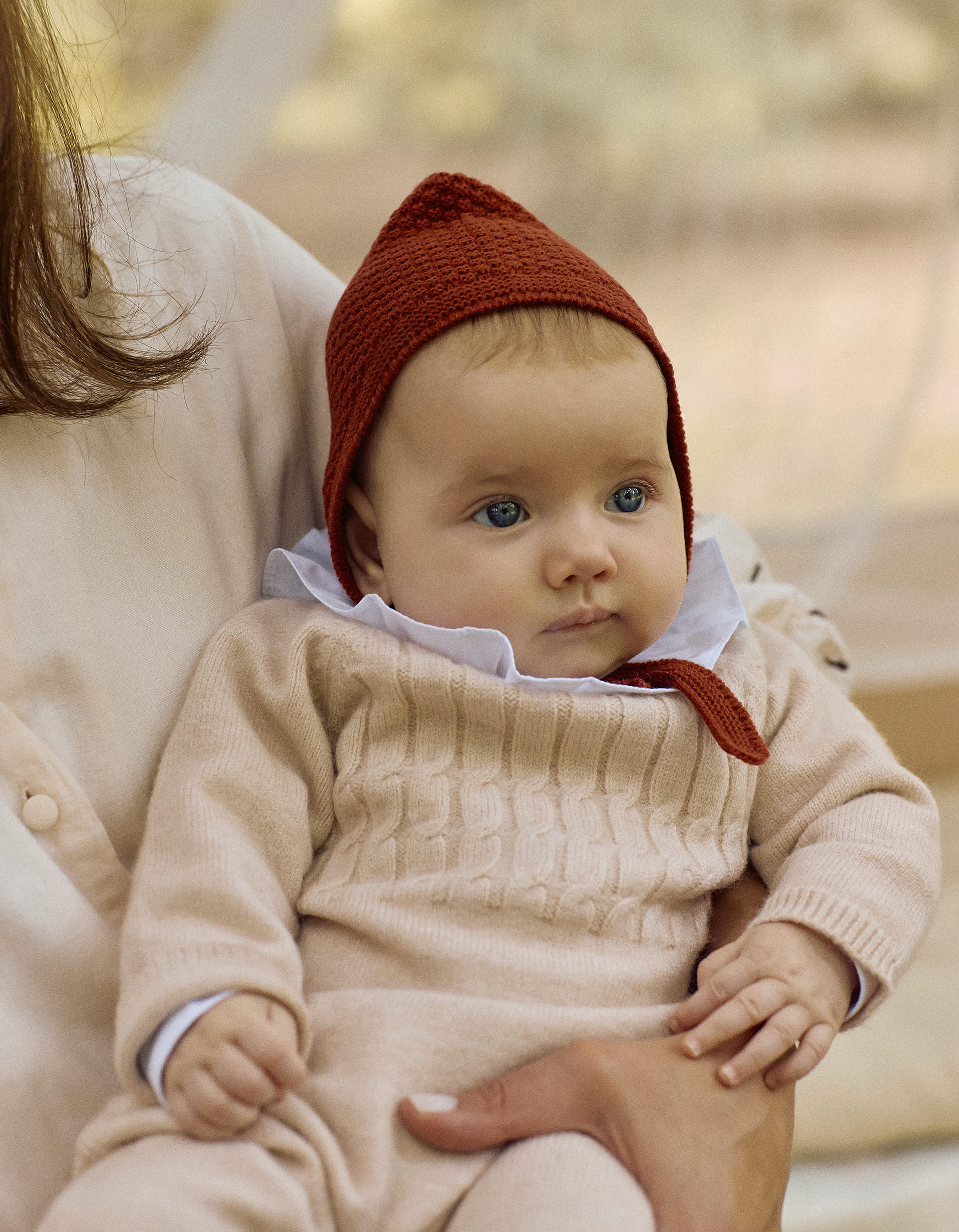 Knitted Jumpsuit for Baby Boys, Beige