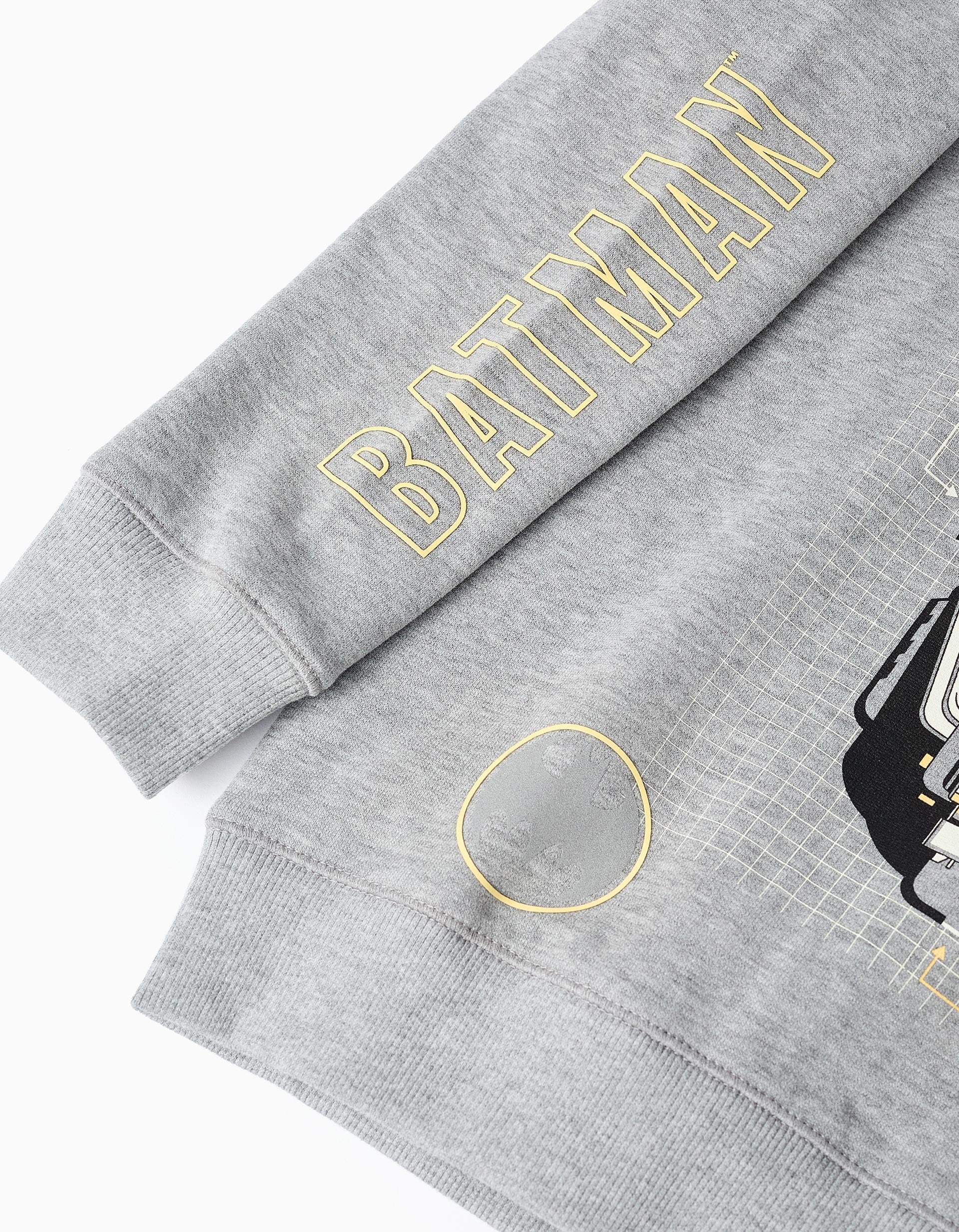 Sudadera Perchada con Capucha para Niño 'Batmobile', Gris