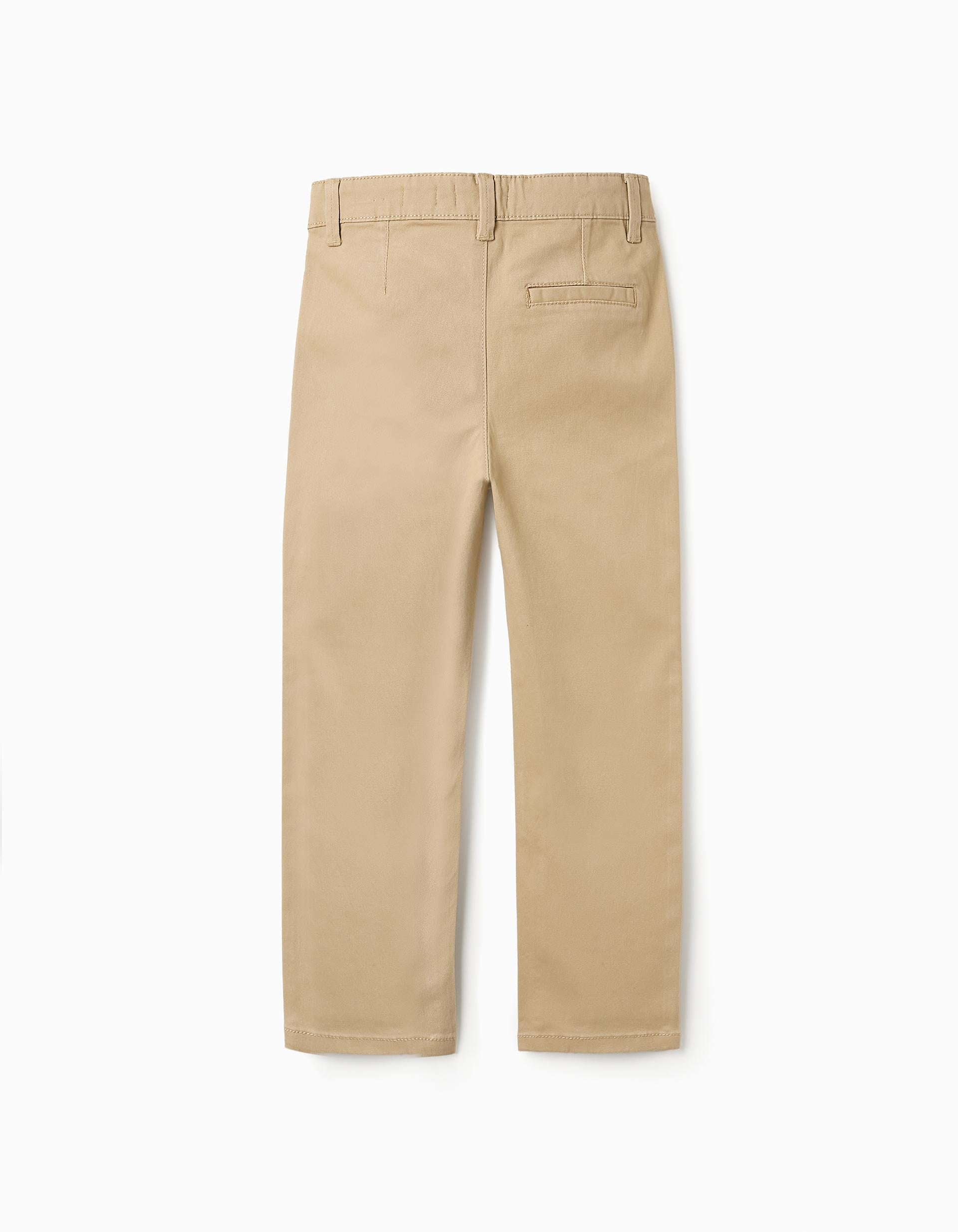 Pantalón Chino de Sarga para Niño 'Slim Fit', Beige