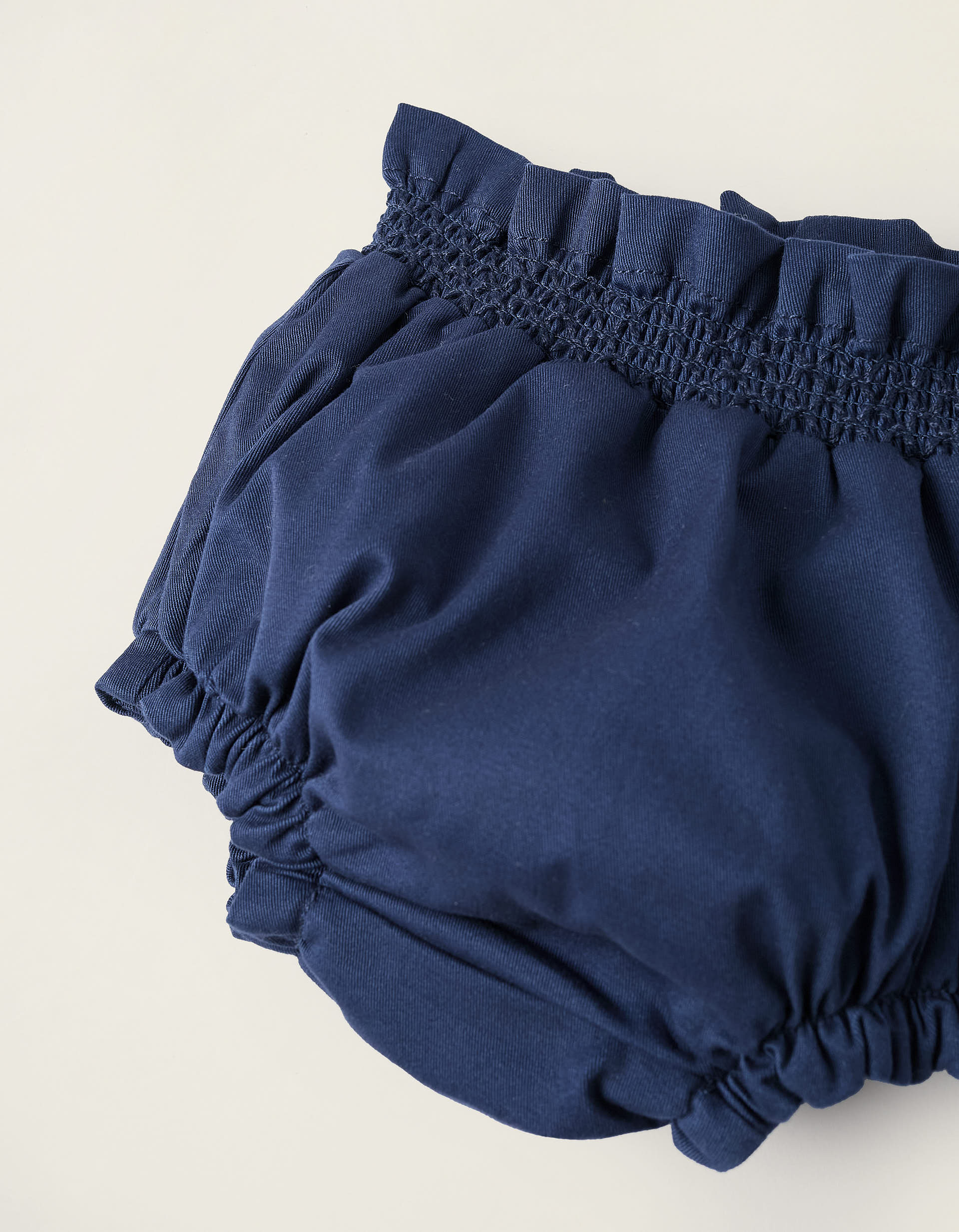 Bloomer avec Broderies pour Nouveau-Née, Bleu Foncé