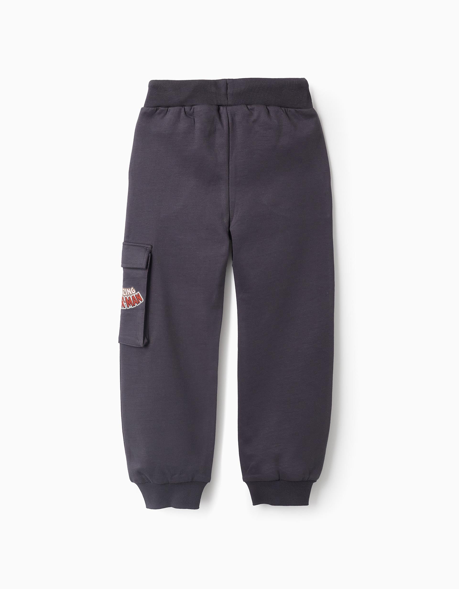 Pantalón de Chándal Perchado para Niño 'Spiderman', Gris Oscuro