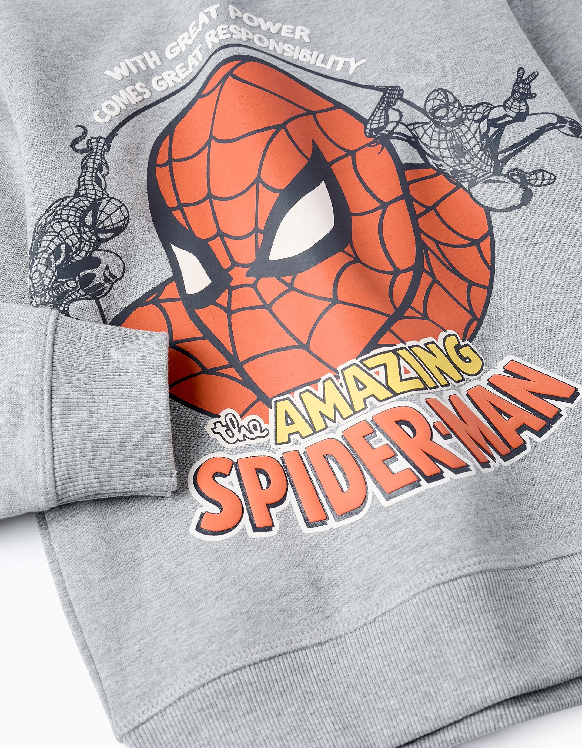 Sweat en Coton pour Garçon 'Spider-Man', Gris