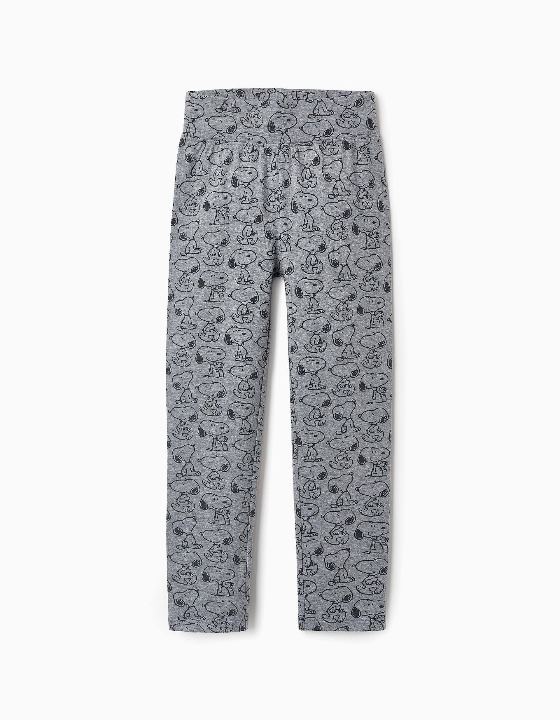 Leggings pour Fille 'Snoopy', Gris