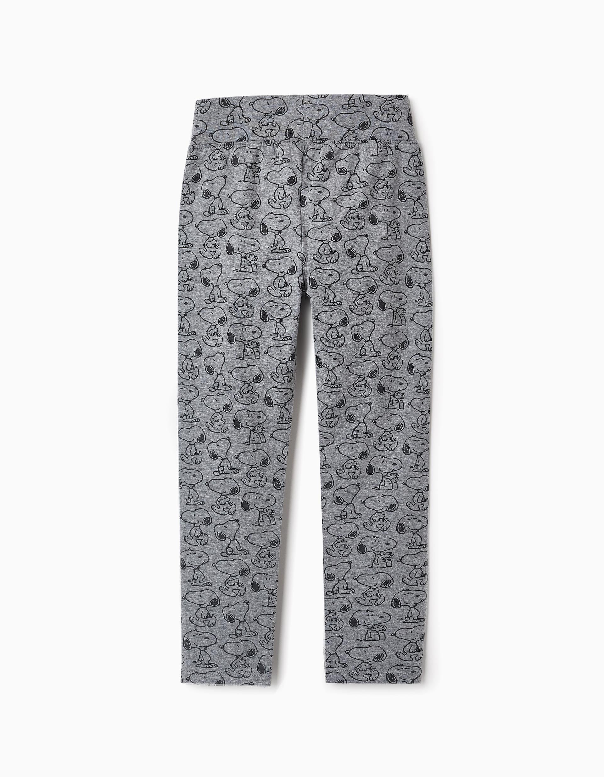 Leggings para Menina 'Snoopy', Cinza