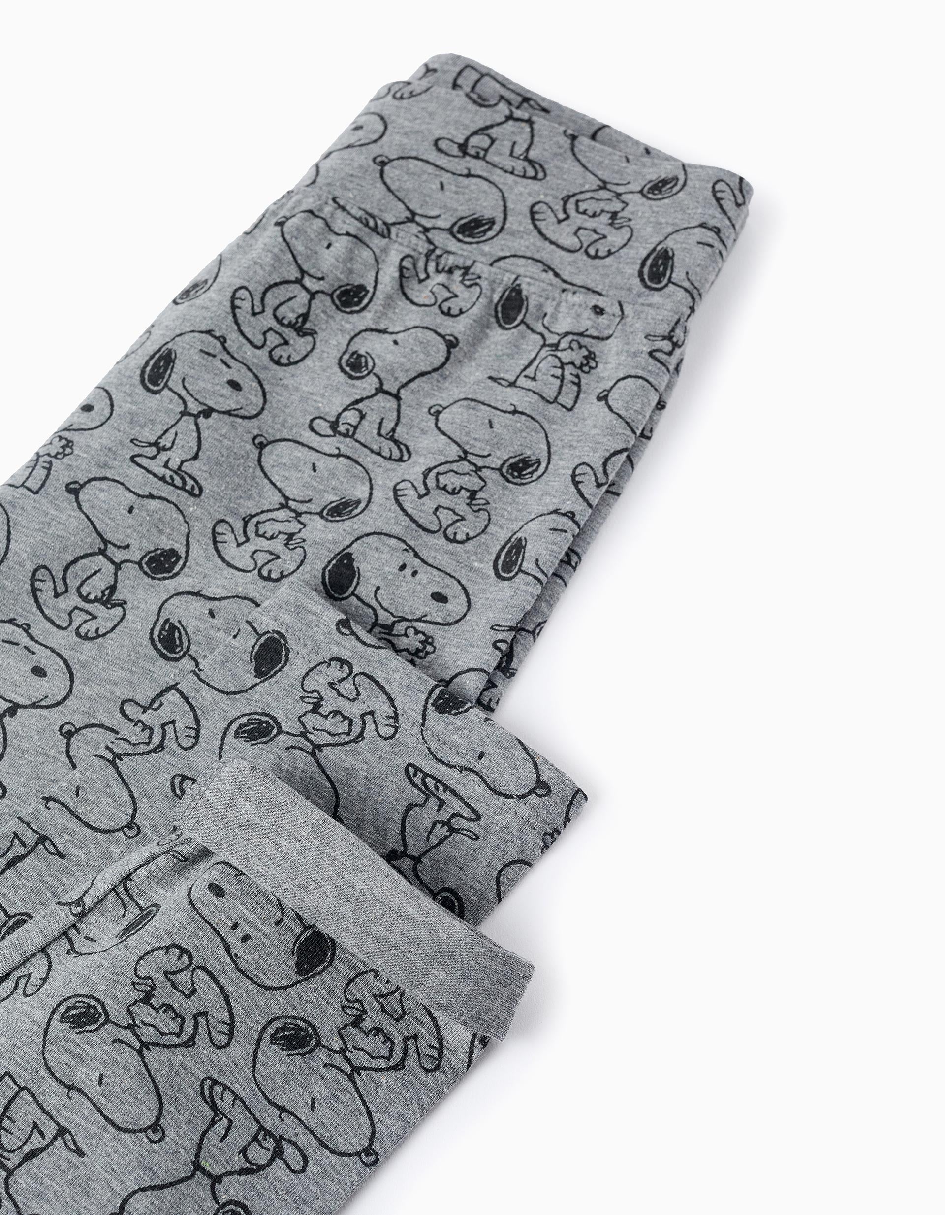 Leggings pour Fille 'Snoopy', Gris