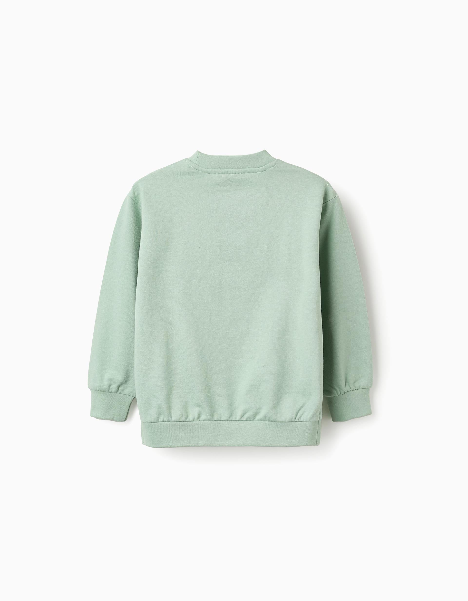 Cotton Sweatshirt for Girls 'Snoopy', Green