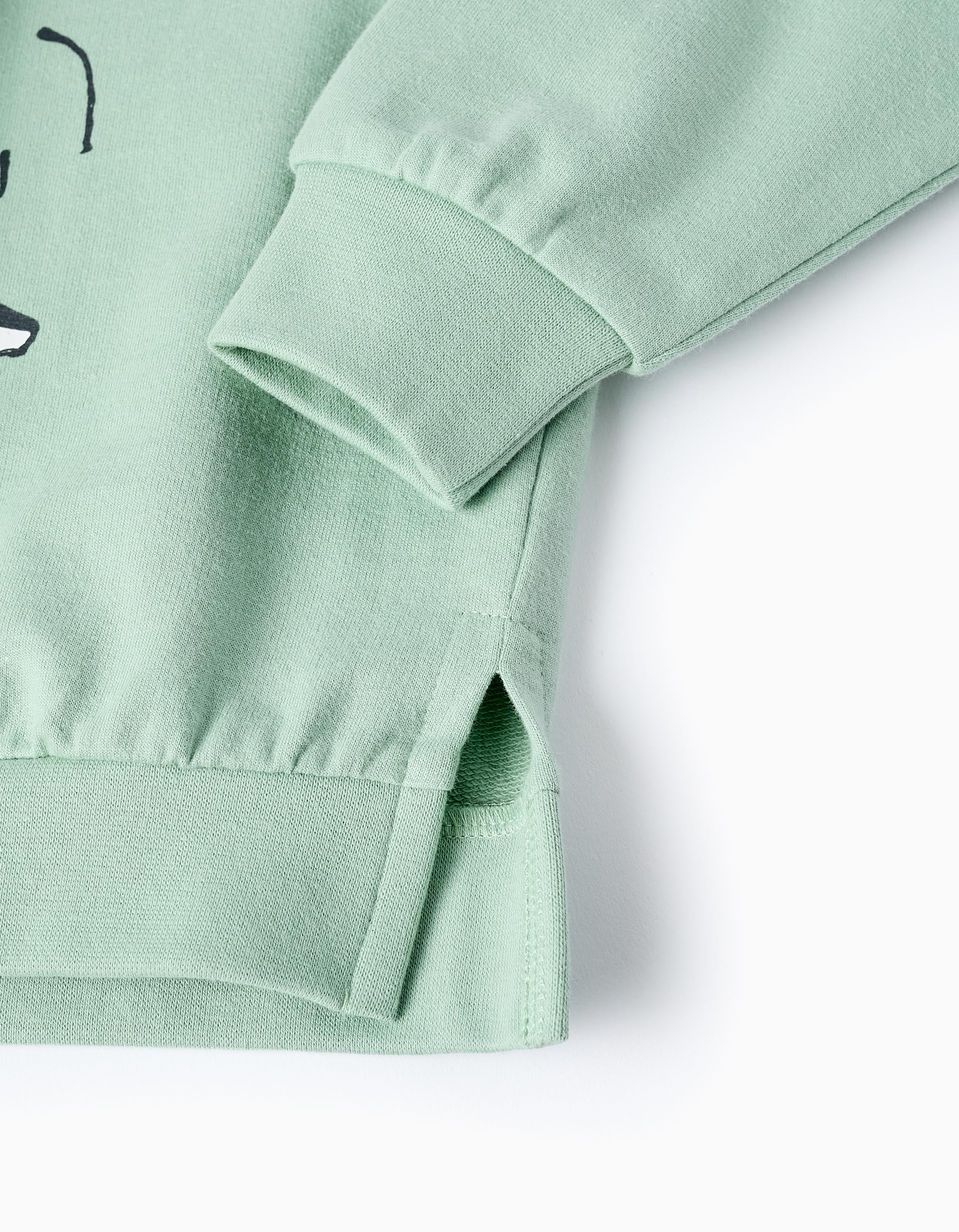 Sweat en Coton pour Fille 'Snoopy', Vert