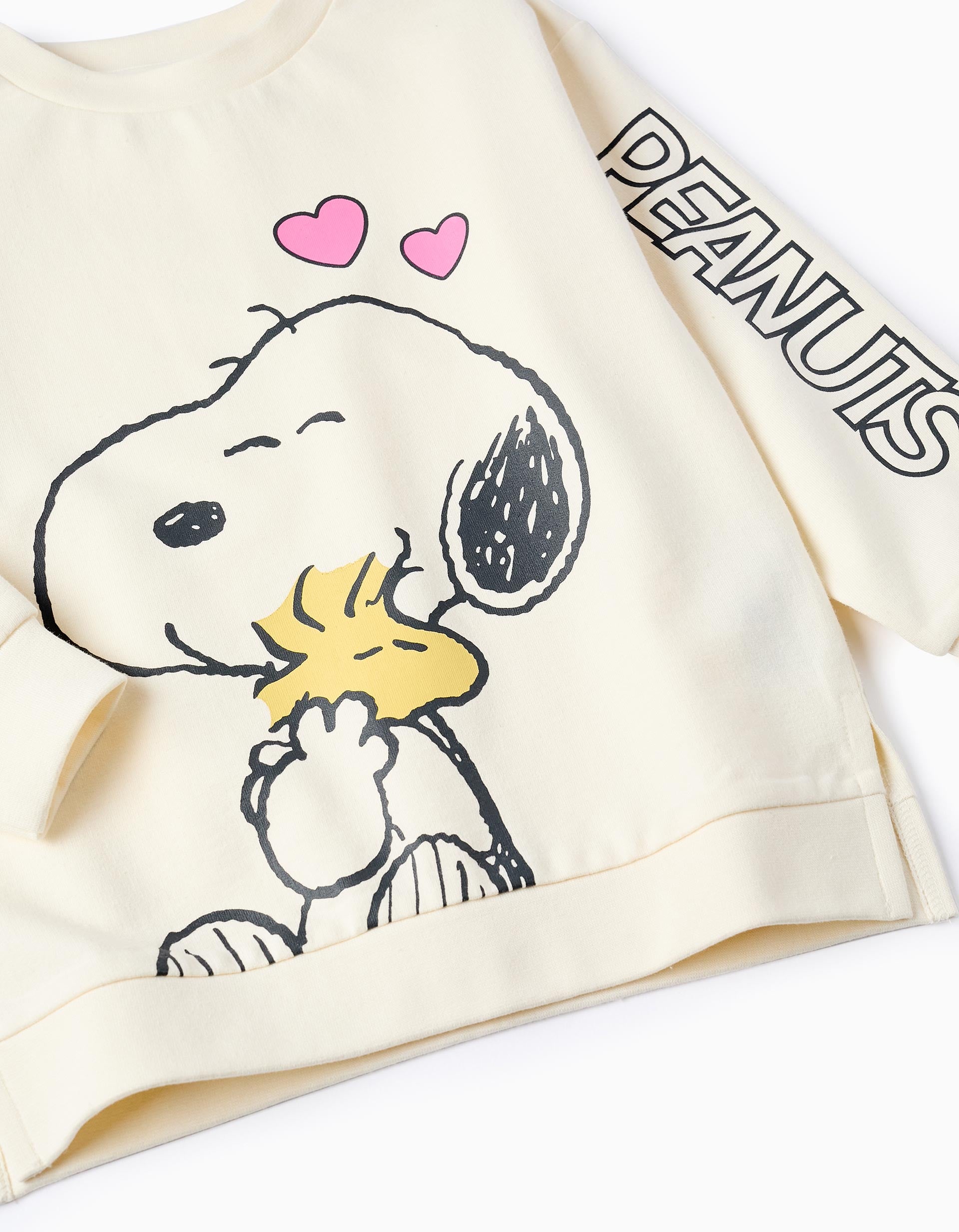 Sudadera de Algodón para Niña 'Snoopy', Beige