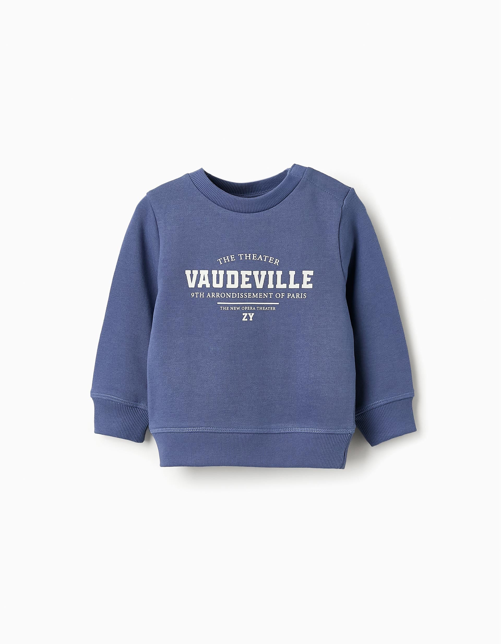 Sweat en Coton pour Bébé Garçon 'Paris', Bleu