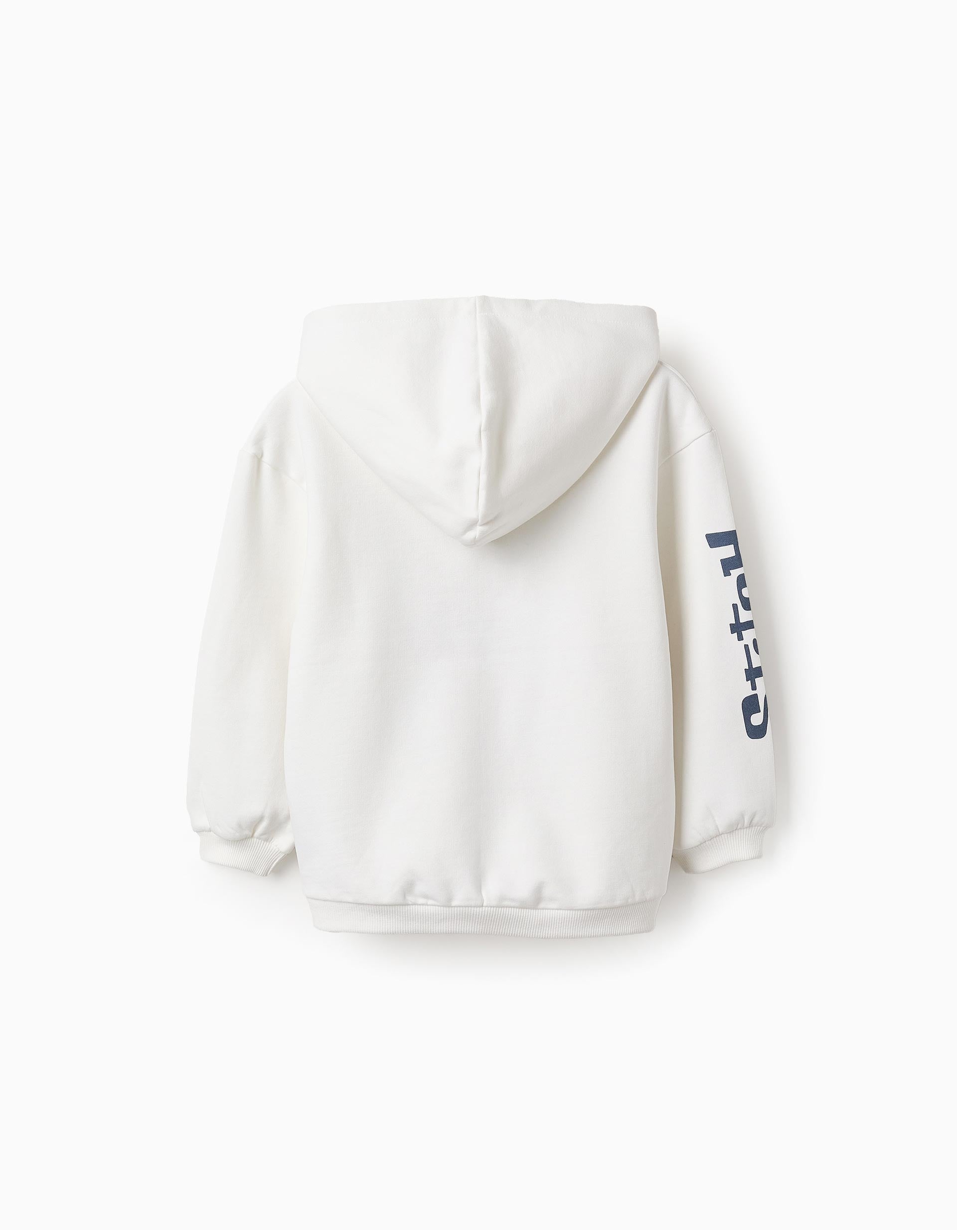 Sweat Cardada com Capuz para Menina 'Stitch', Branco