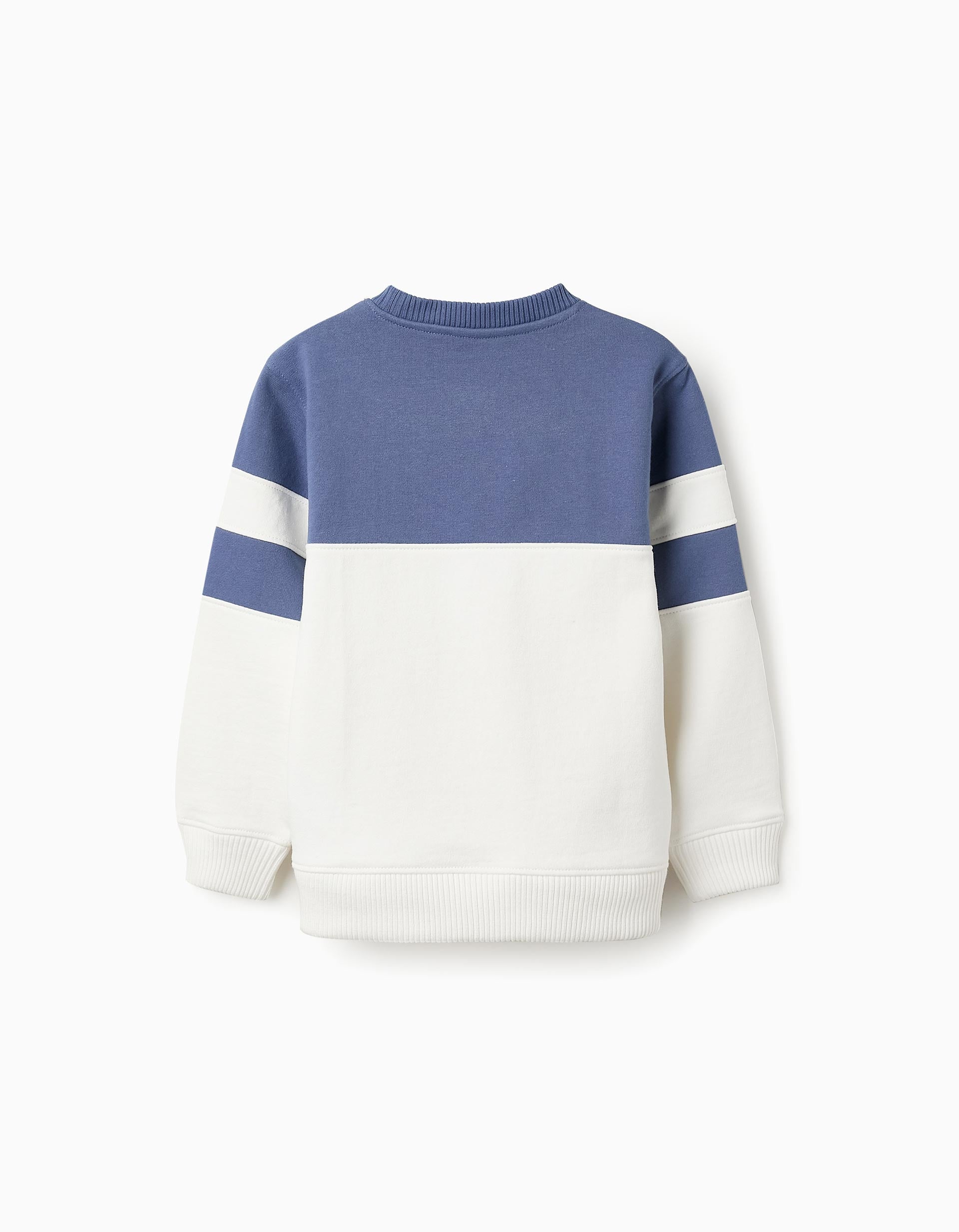 Sweat en Coton pour Garçon 'Be Me', Bleu/Blanc