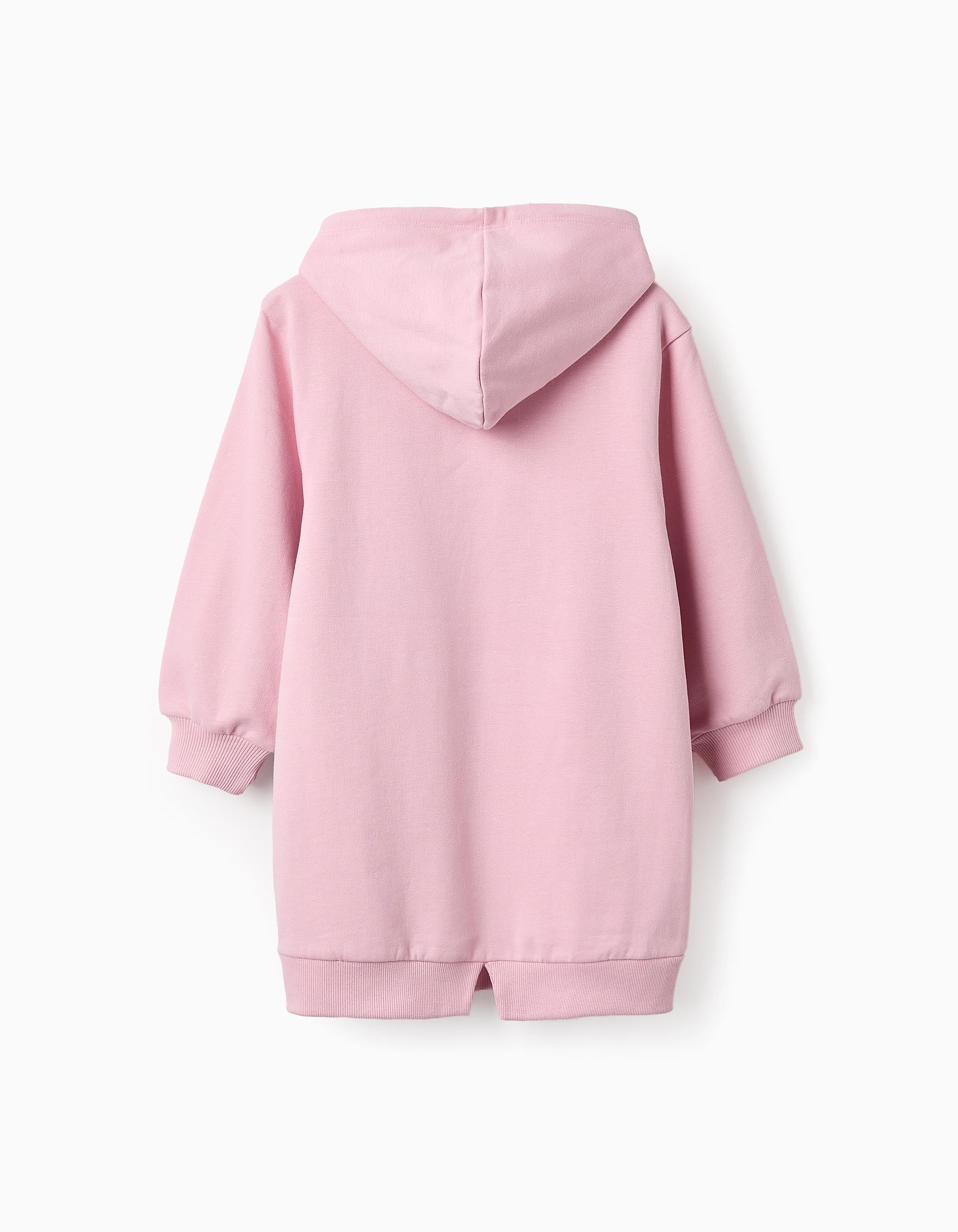 Robe-sweat Gratté avec Capuche pour Fille 'Stitch & Angel', Rose