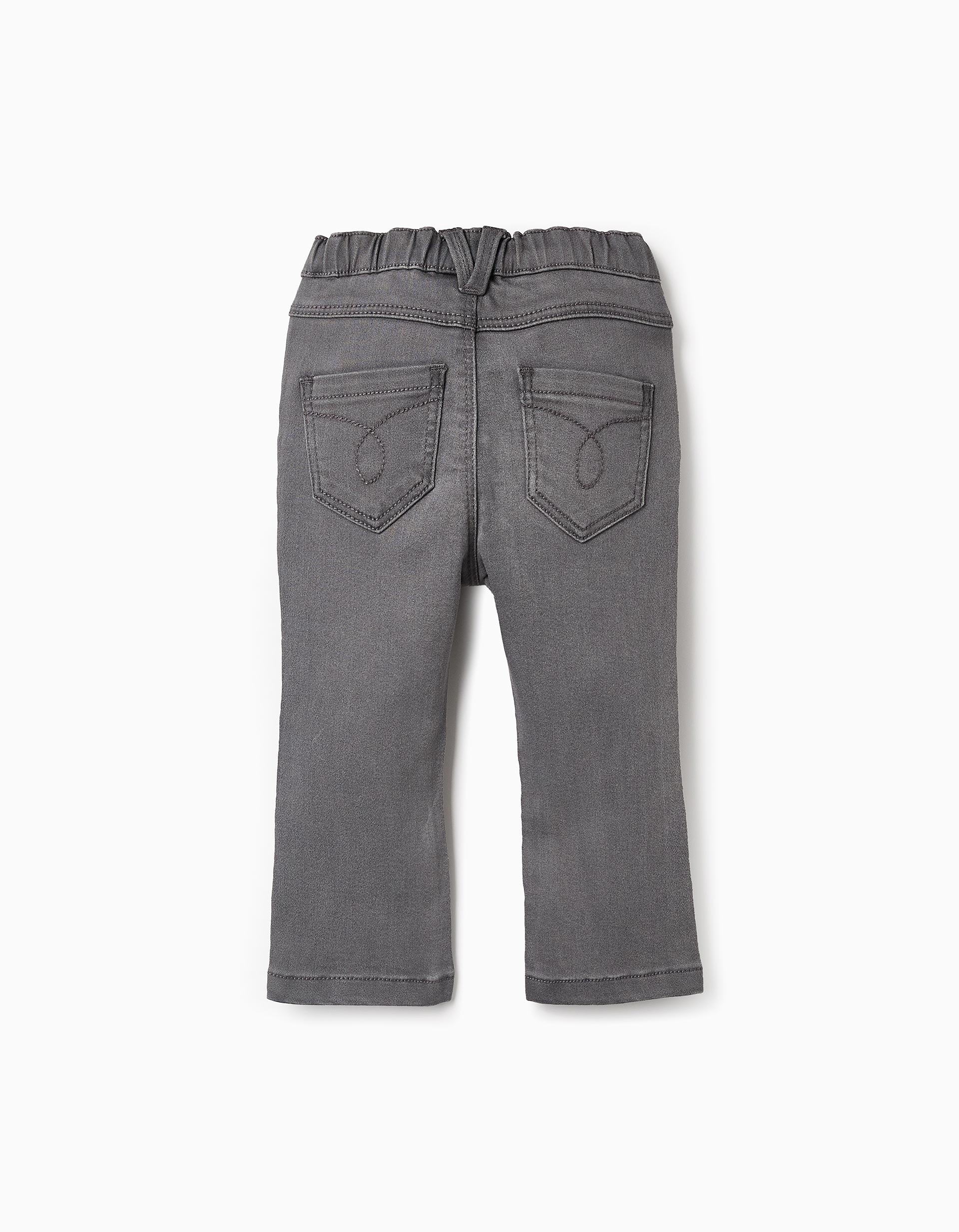 Pantalón Vaquero para Bebé Niña 'Flare', Gris