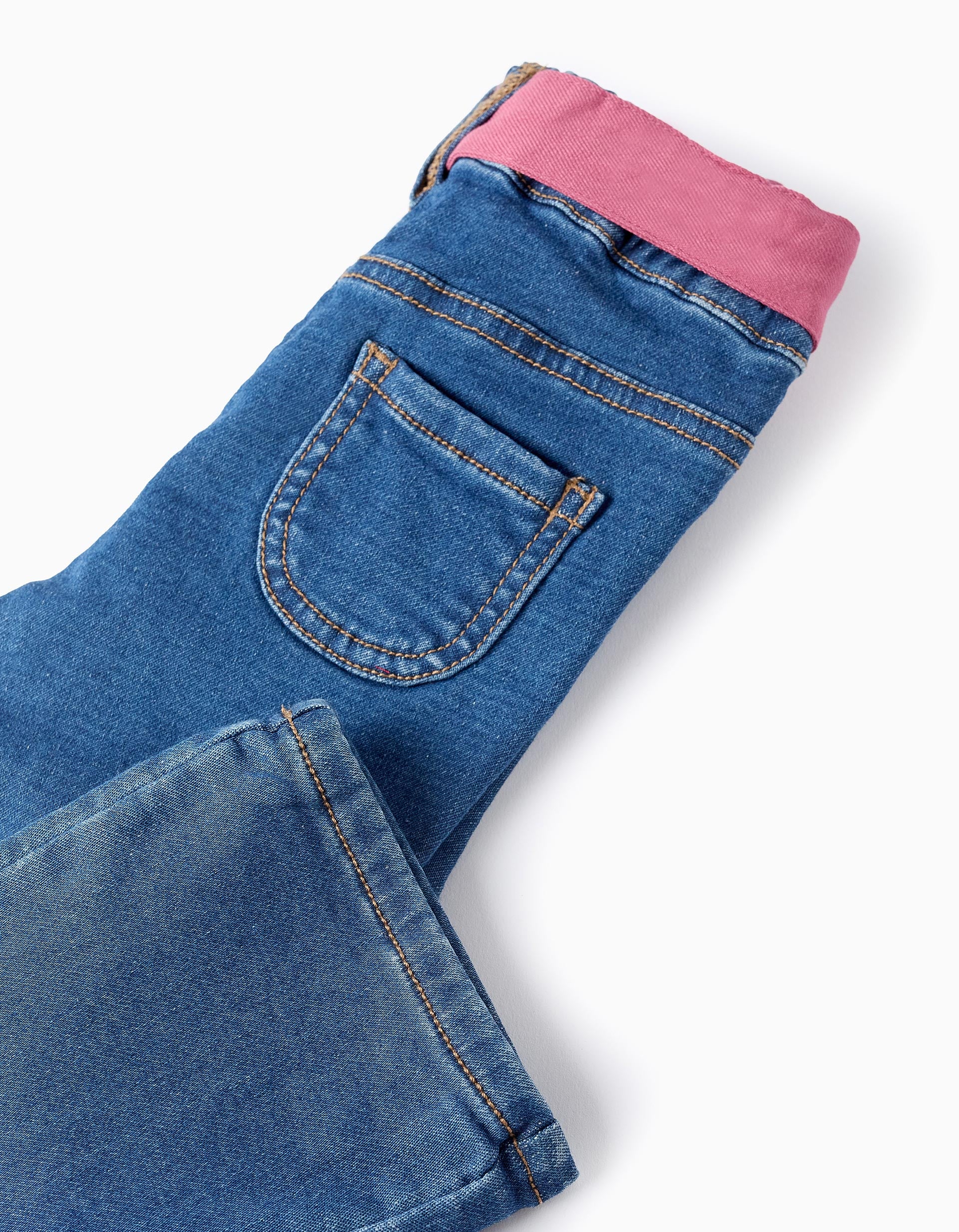 Jean avec Ruban pour Bébé Fille 'Flare Fit', Bleu