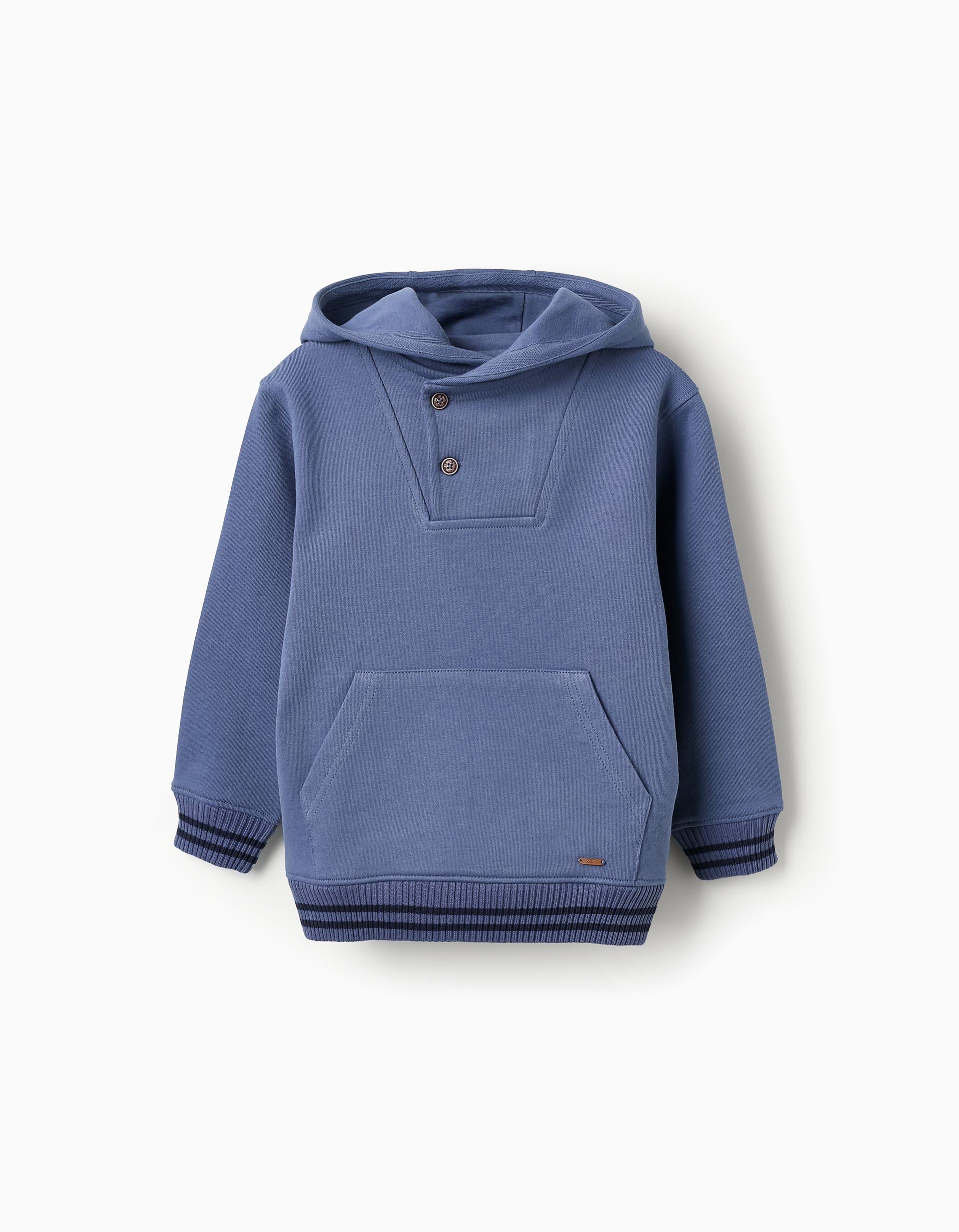 Sweat de Algodão com Capuz para Menino, Azul