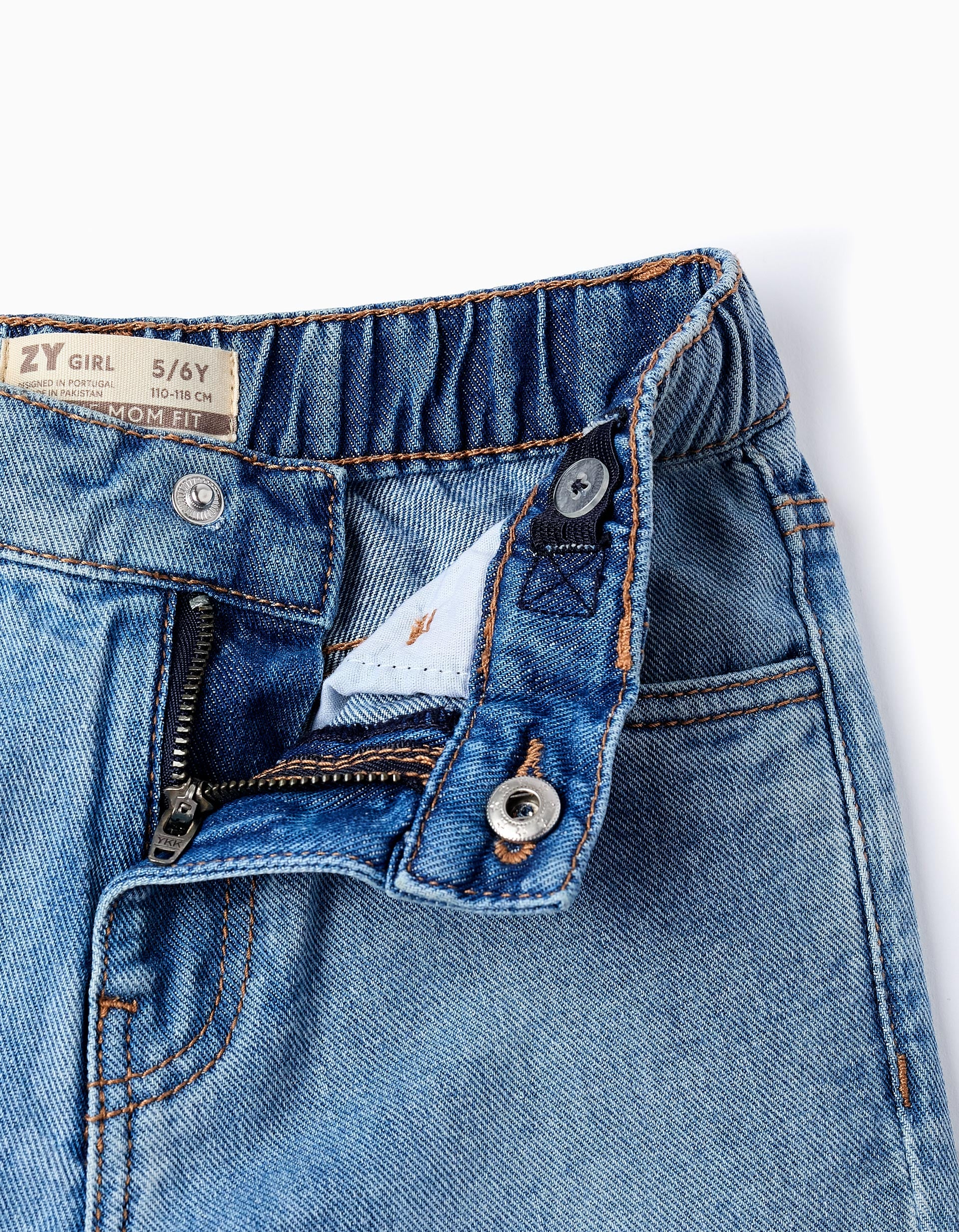 Jean pour Fille 'Mom Fit', Bleu