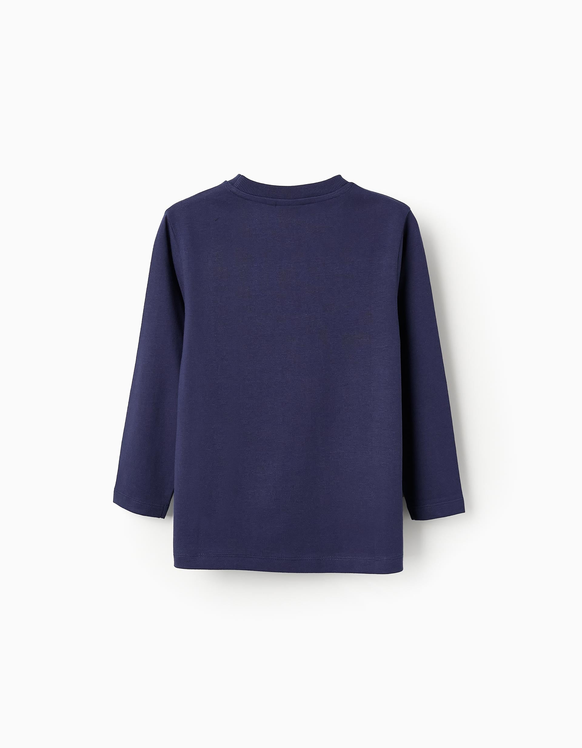 Long-sleeved Cotton T-shirt for Boys 'Sonic', Dark Blue