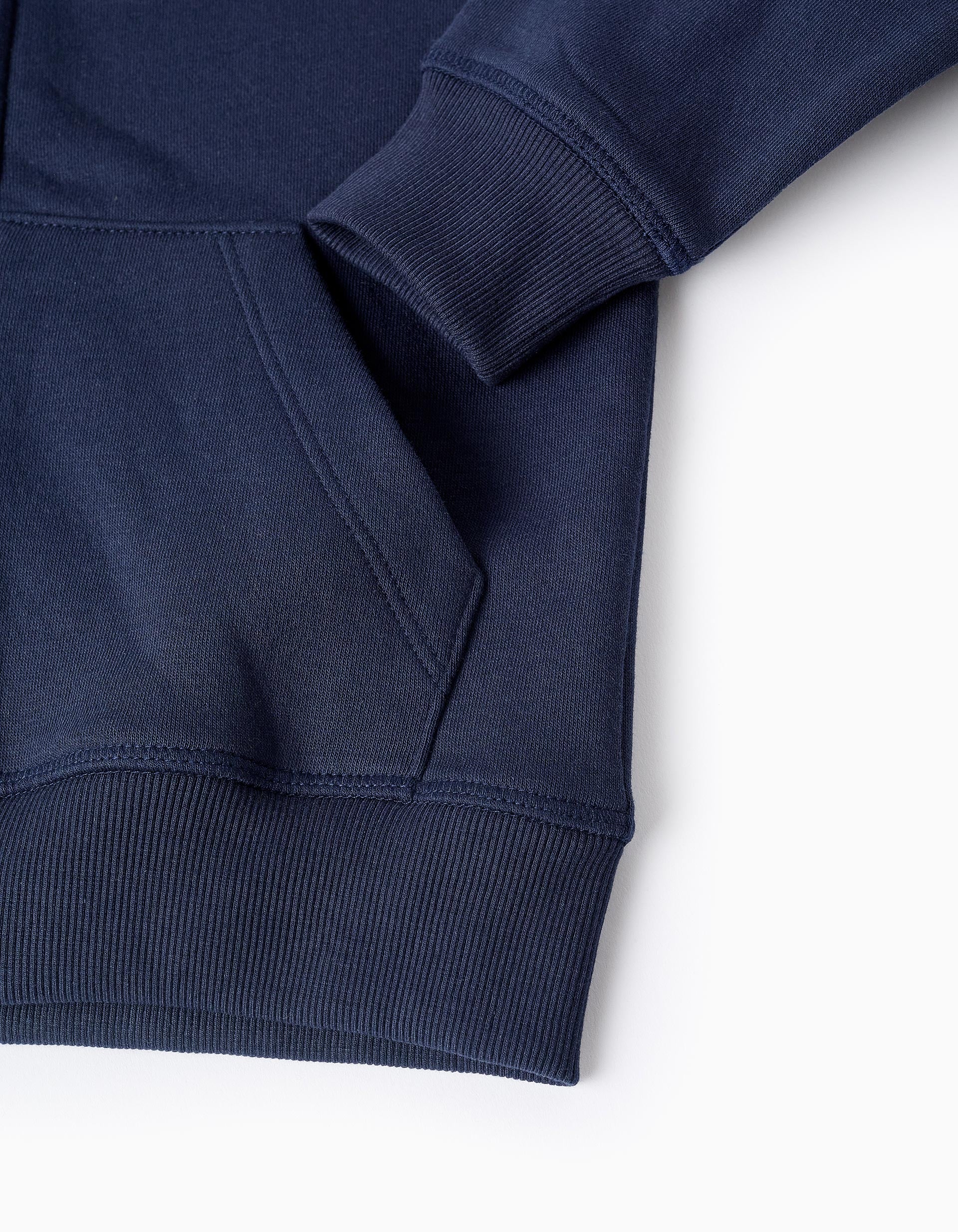 Chaqueta Perchada con Capucha para Niño 'ZY', Azul Oscuro