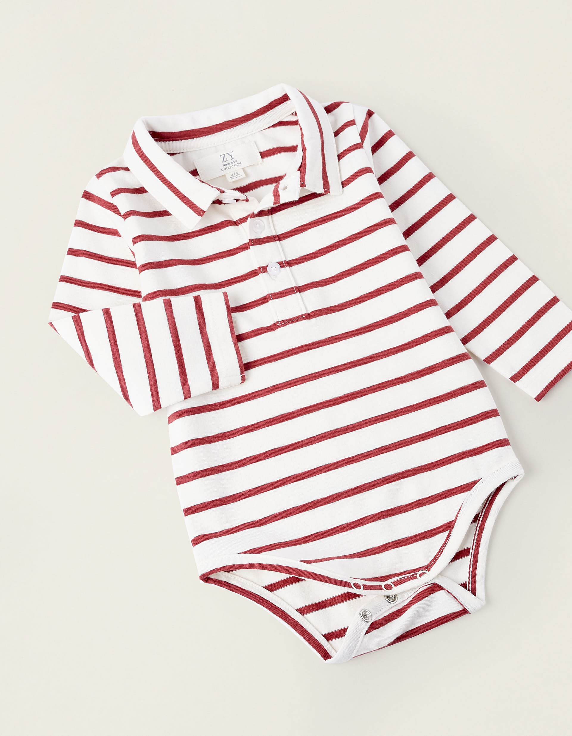 Striped Bodysuit + Fleece Trousers for Newborns, Multicolour