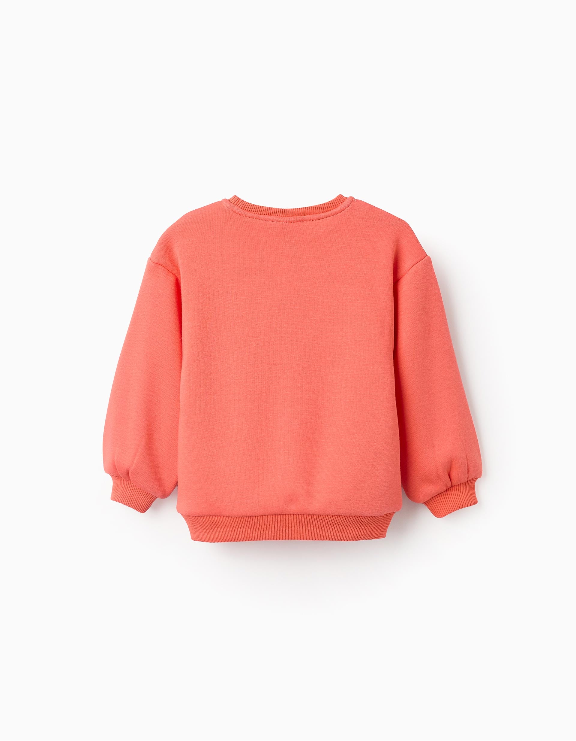 Brushed Sweatshirt for Baby Girls Giraffe Orange