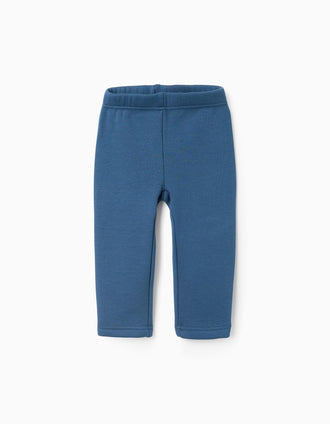 Fleece Trousers for Baby Girls, Dark Blue