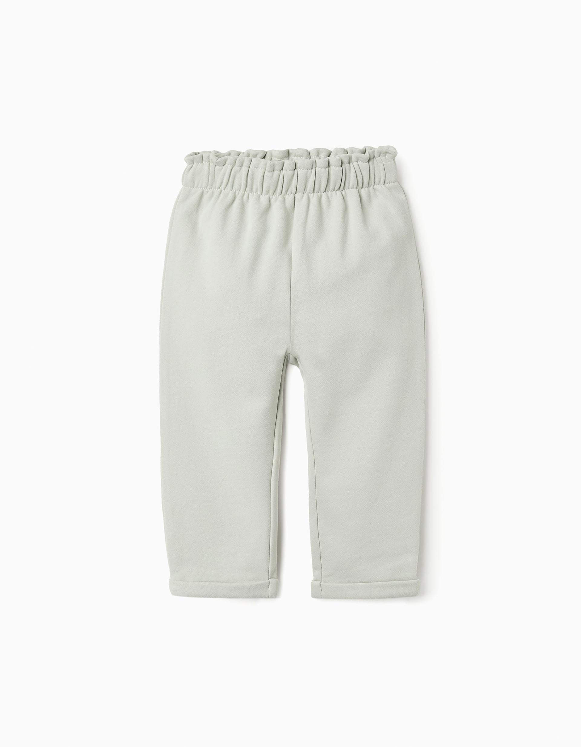 Pantalon Gratté pour Bébé Fille, Vert Eau