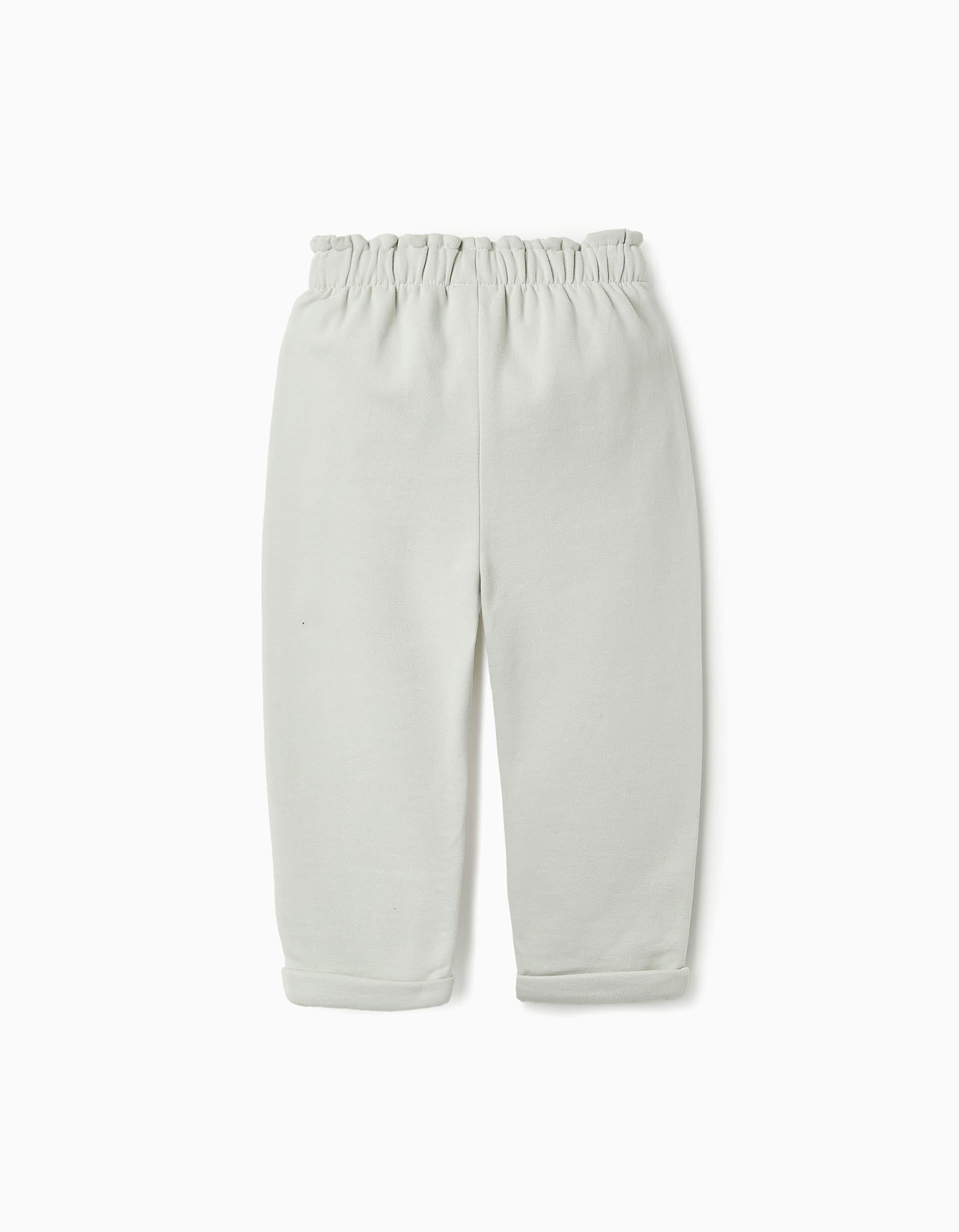 Pantalon Gratté pour Bébé Fille, Vert Eau