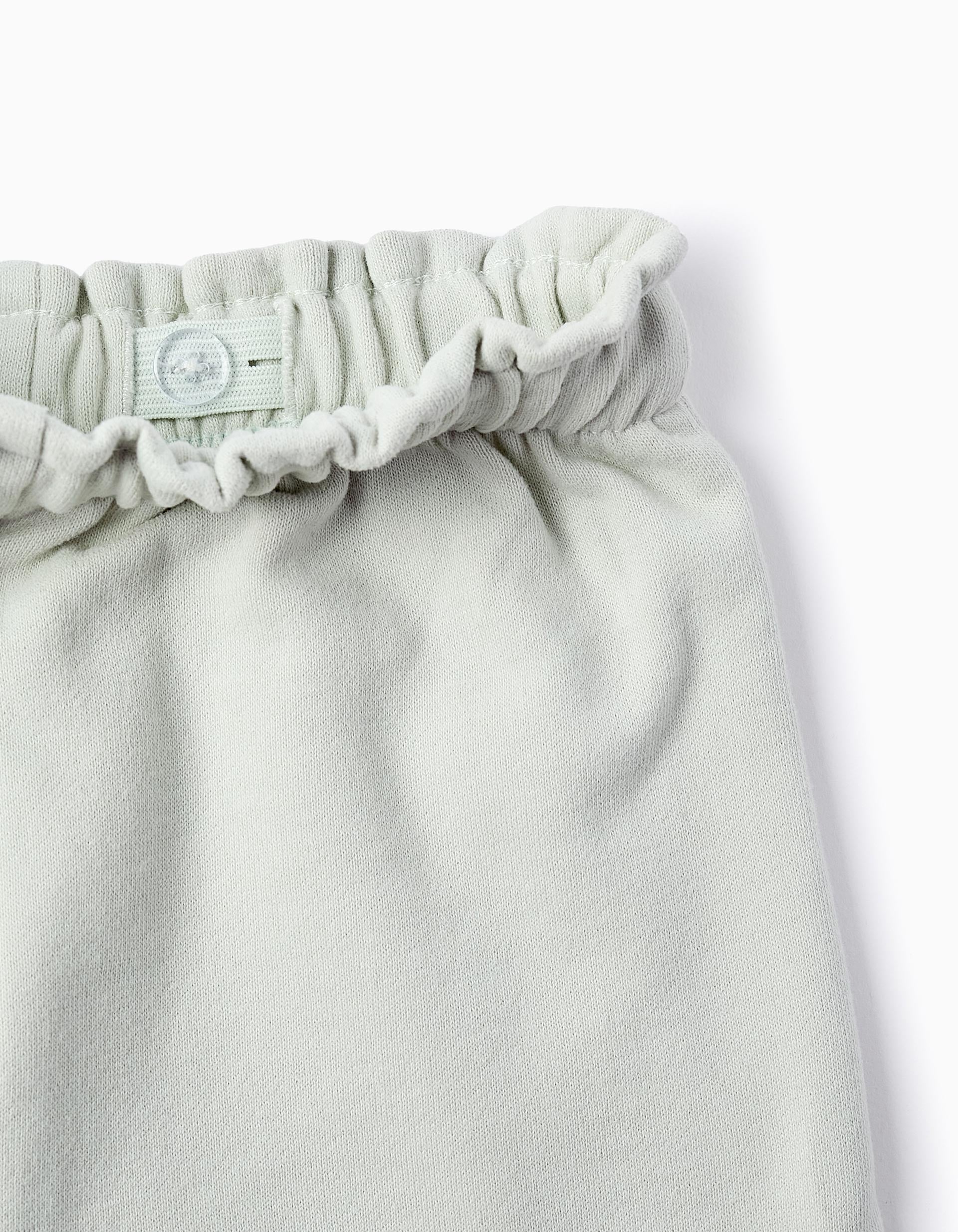 Pantalón Perchado para Bebé Niña, Verde Agua