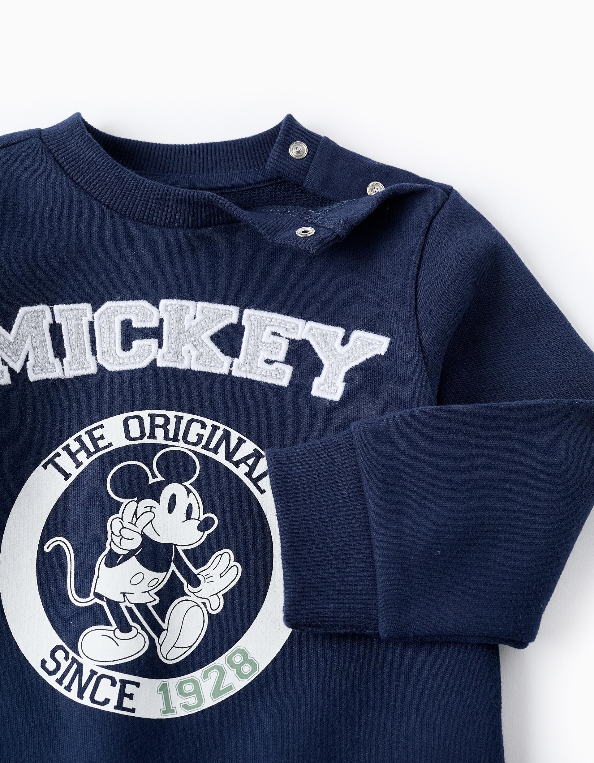 Sudadera + Pantalones de Algodón para Bebé Niño 'Mickey', Azul/Gris