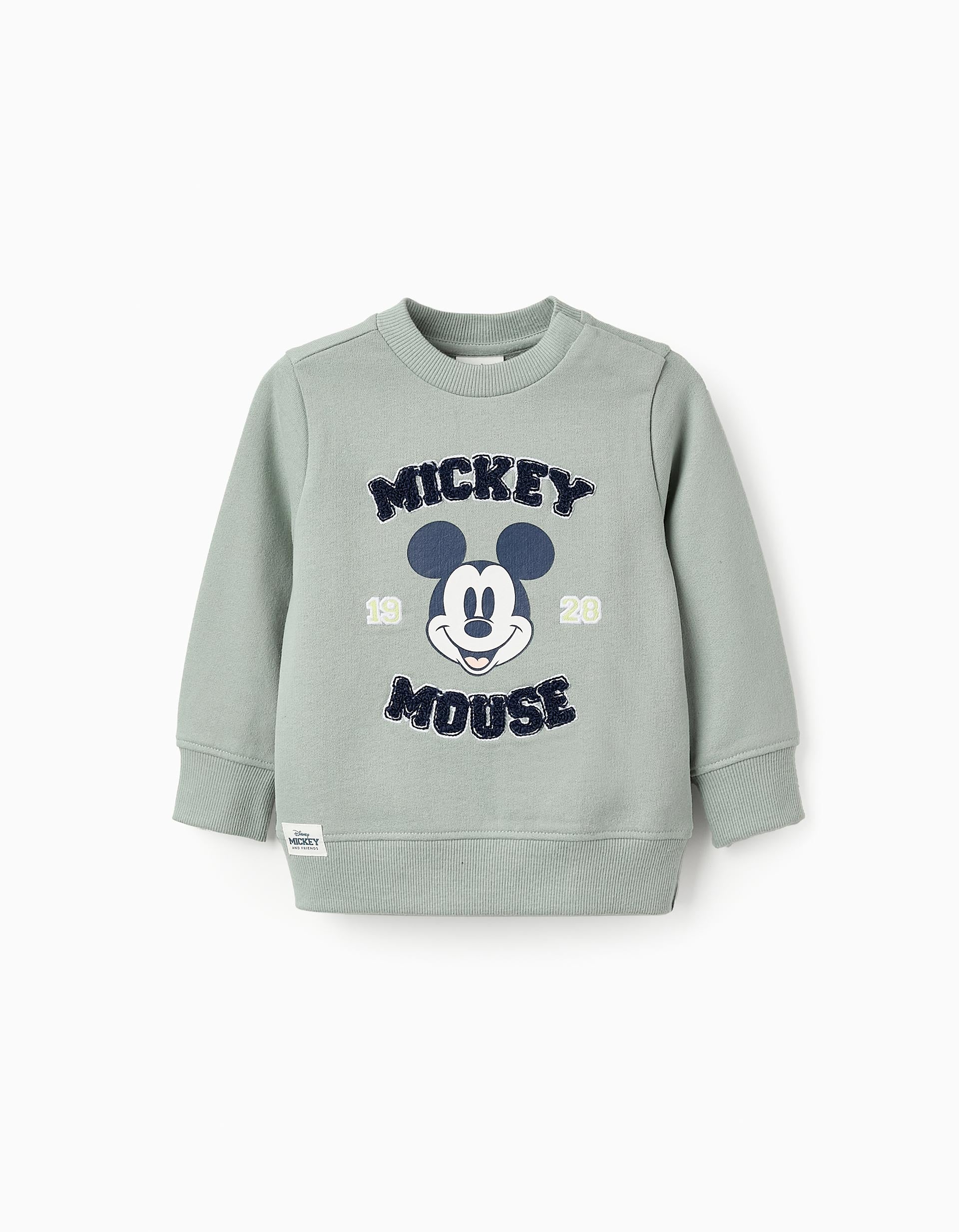 Sudadera de Algodón para Bebé Niño 'Mickey', Verde