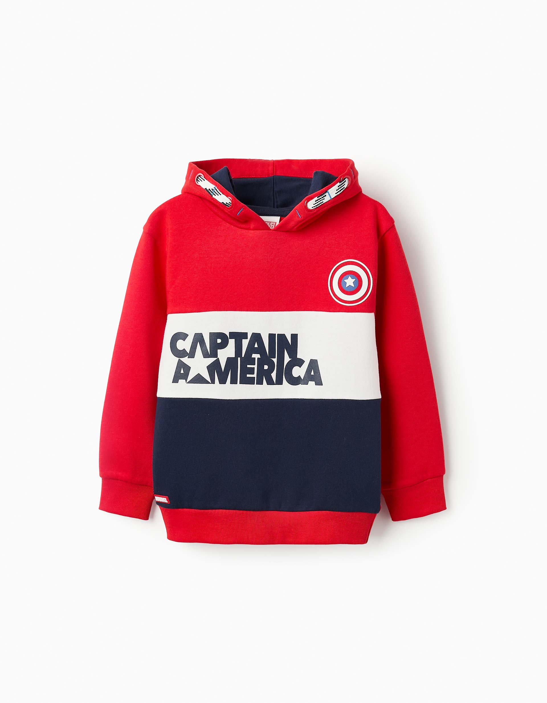 Sudadera Perchada con Capucha para Niño 'Capitán América', Rojo