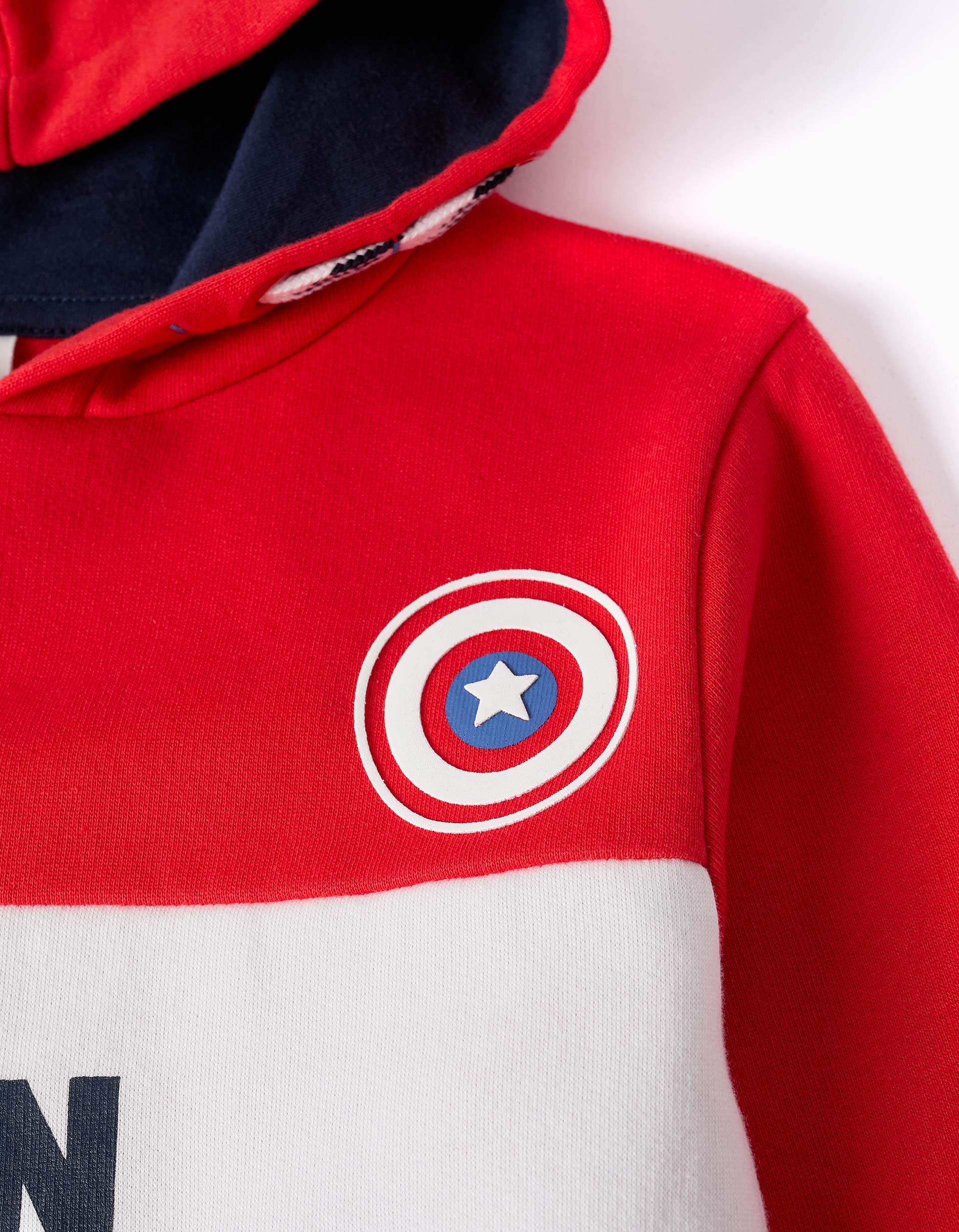 Sudadera Perchada con Capucha para Niño 'Capitán América', Rojo