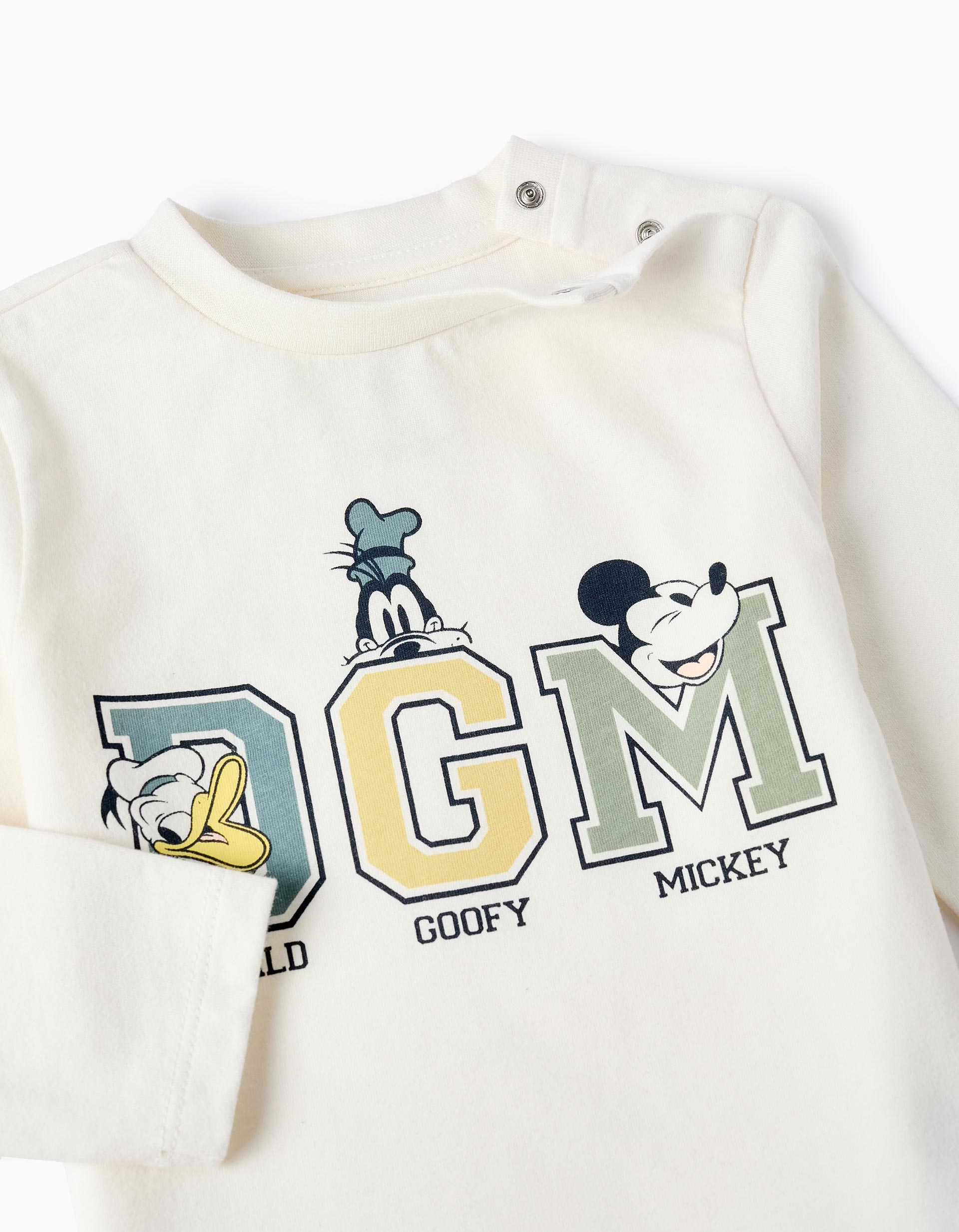 T-shirt à Manches Longues pour Bébé Garçon 'Mickey & Amis', Blanc